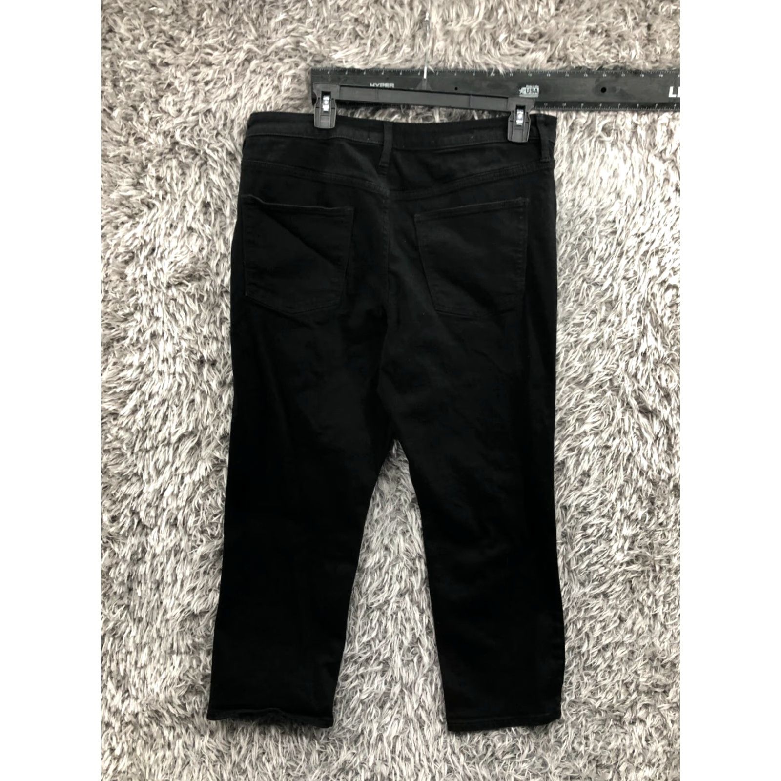Vintage Universal Thread Jeans Slim Straight High Rise 14 Womens Dark Wash Black Denim 5-Pocket Slimming 25in Inseam Jeans Womens Black Size 36" / US 14 / IT 50 - 5 Thumbnail