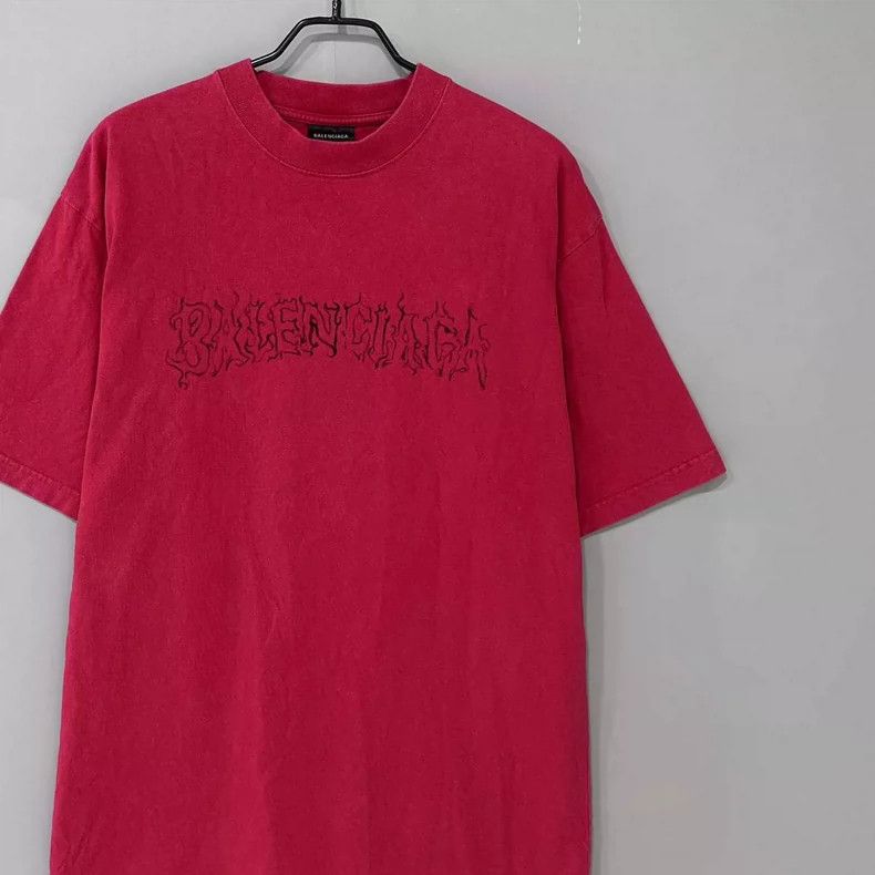 Balenciaga Balenciaga Red flame crackle short sleeve Size US XS / EU 42 / 0 - 3 Thumbnail