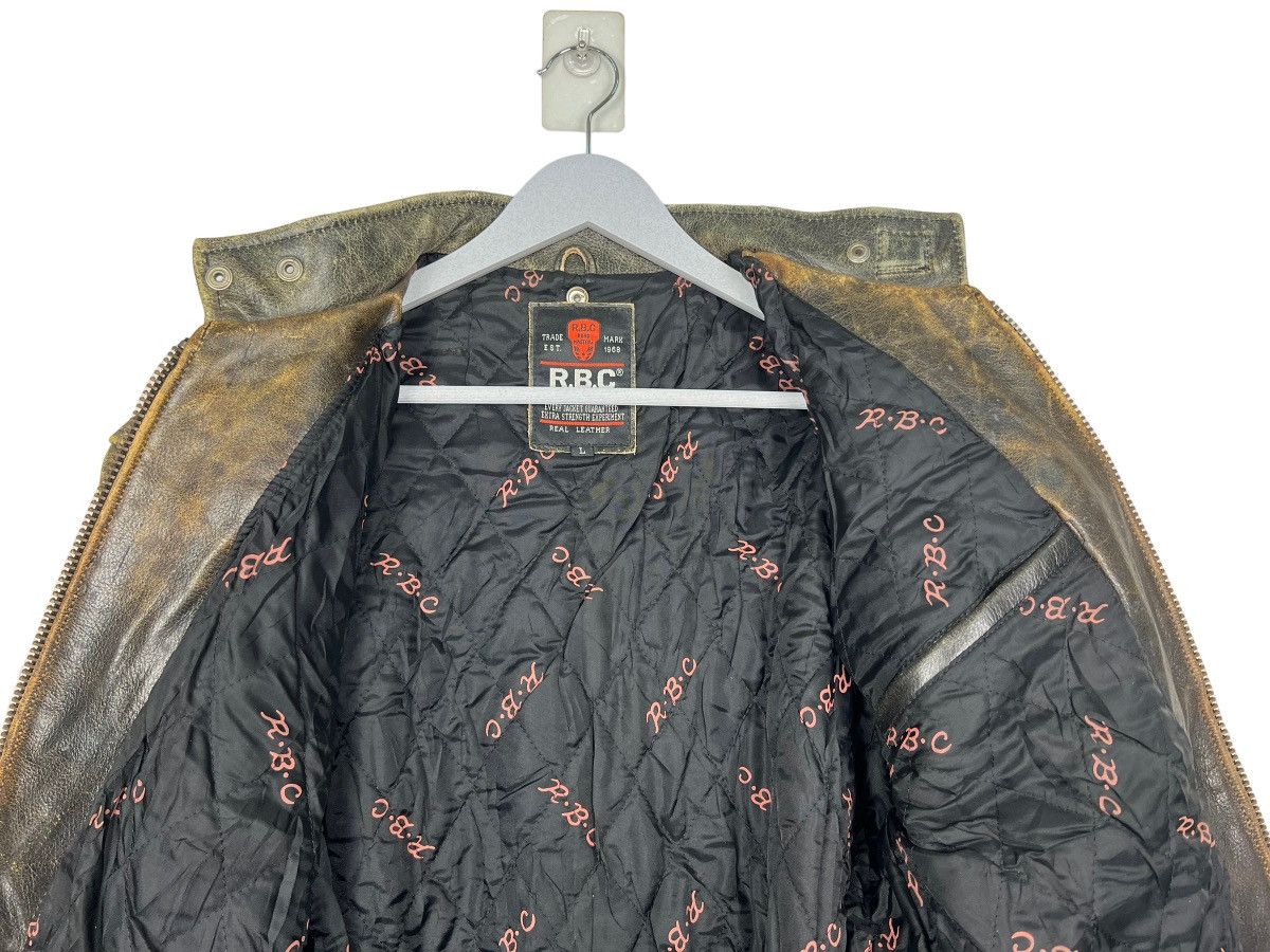 Japanese Brand 🔥 70s VINTAGE RBC LEATHER ROAD MASTER MOTO RIDER JACKET Size US L / EU 52-54 / 3 - 15 Thumbnail