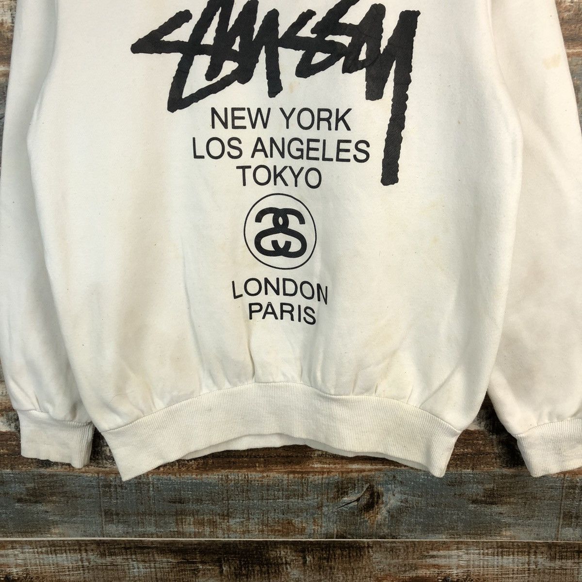 Stussy DL Stussy vintage White Sweatshirt #A1252 Size US S / EU 44-46 / 1 - 6 Thumbnail