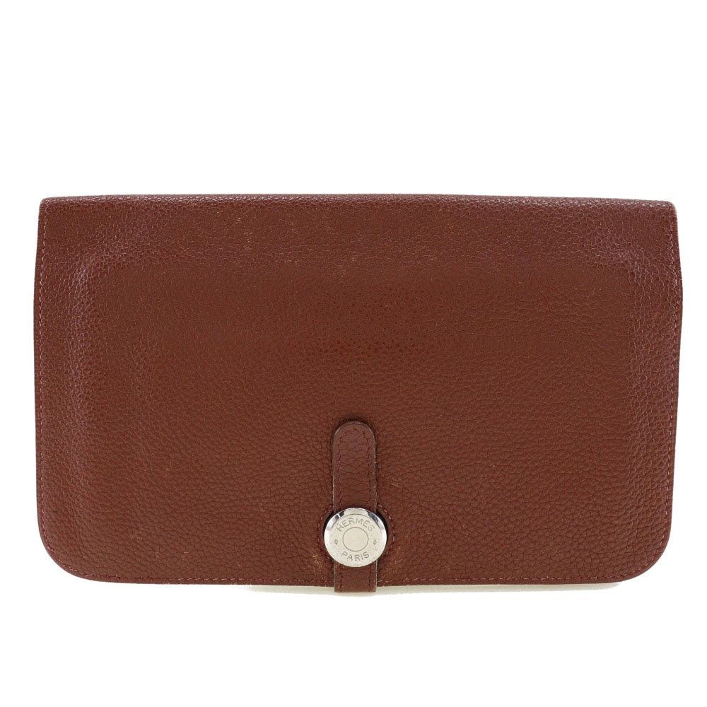 image of Hermes Dogon Wallet in Red, Women's