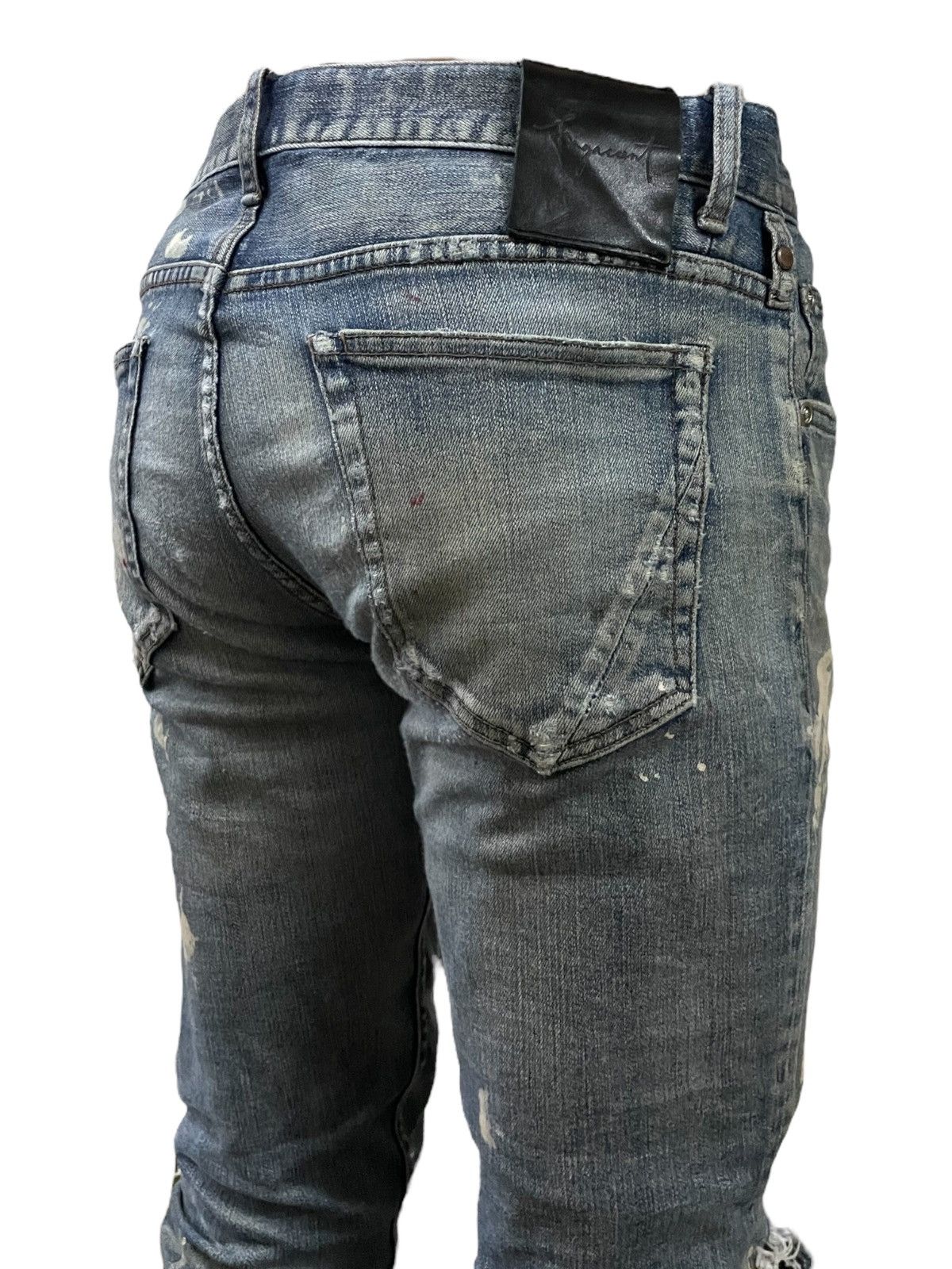 Fagassent Toshiki Aoki Fagassent Paint Splatter Punk Rock Distressed Distort Jeans Size US 31 - 6 Thumbnail