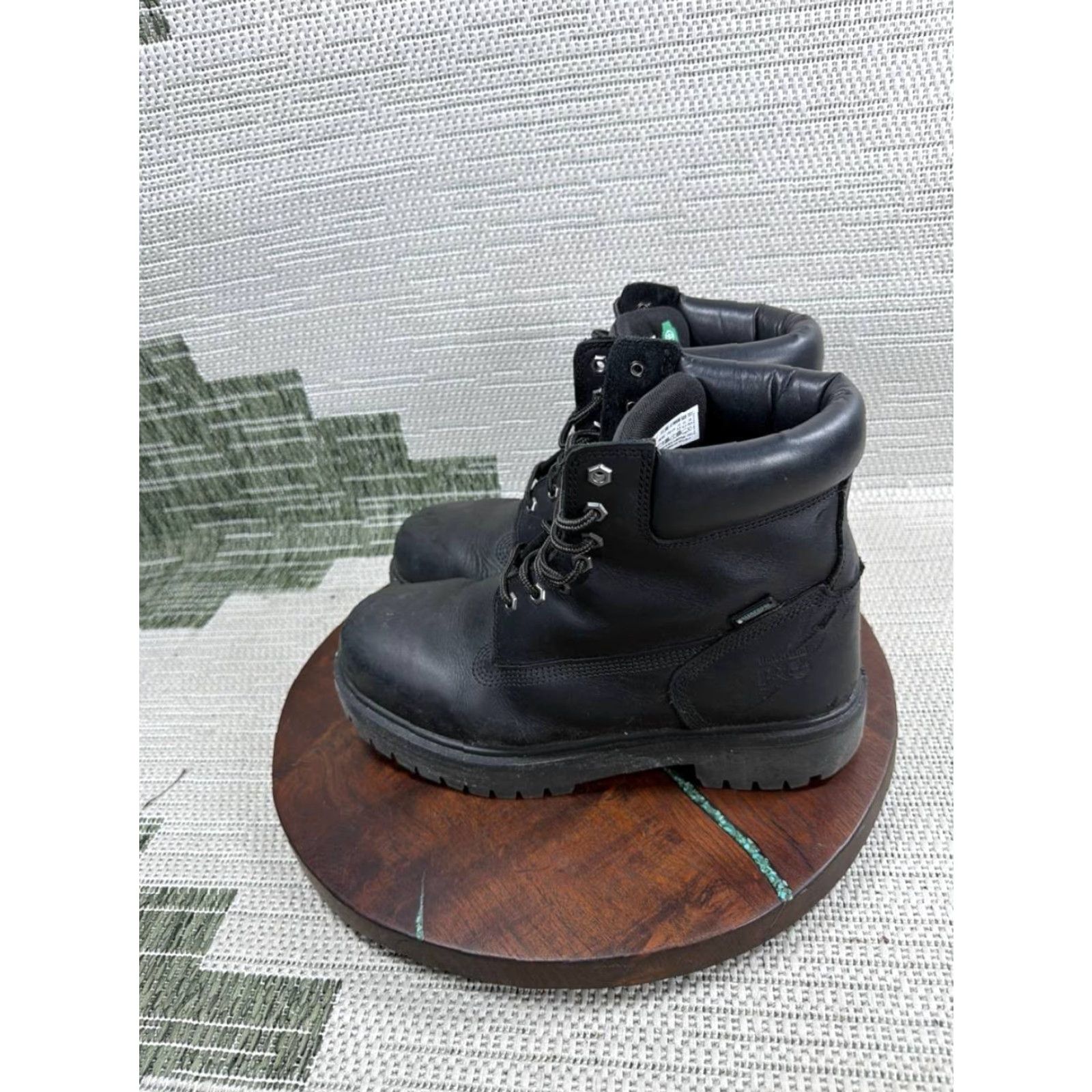 Timberland Timberland PRO Boots Mens Size 10.5 M Direct Attach Soft Toe Work Black Leather Boots Size US 11 / EU 44 - 3 Thumbnail