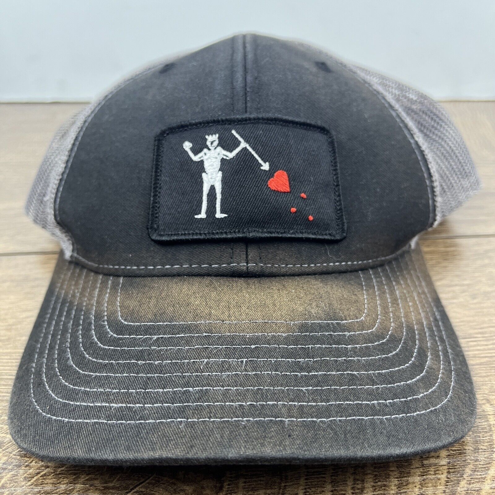 Other Devils Love Hat Heart Gray Hat Adjustable Adult Size Hat Gra Size ONE SIZE - 2 Thumbnail