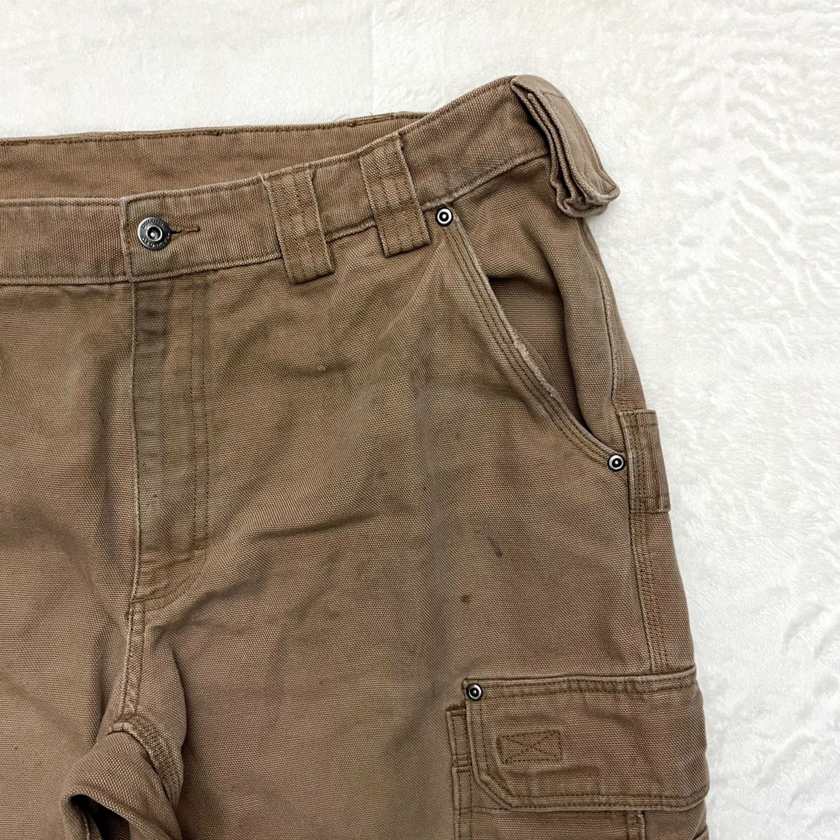 Vintage Duluth Trading Double Knee Pants Jeans Mens 38x30 Cargo Utility Workwear Heavy Brown Cotton Pants Mens 38x30 Size US 38 / EU 54 - 2 Thumbnail