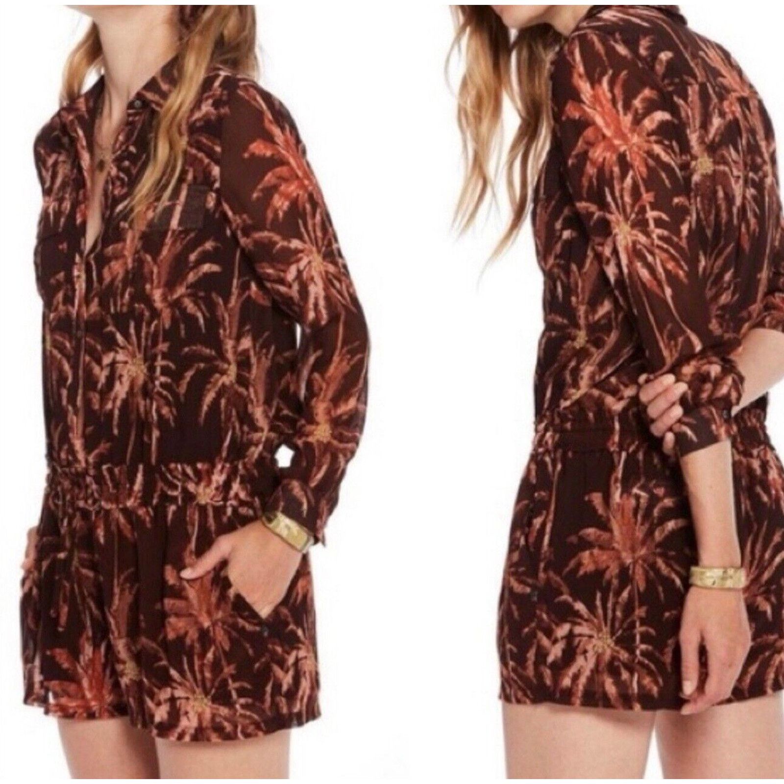 Scotch & Soda Scotch & Soda Fading Roads Tropical Romper Womens L Grunge Size 34" / US 12 / IT 48 - 1 Thumbnail