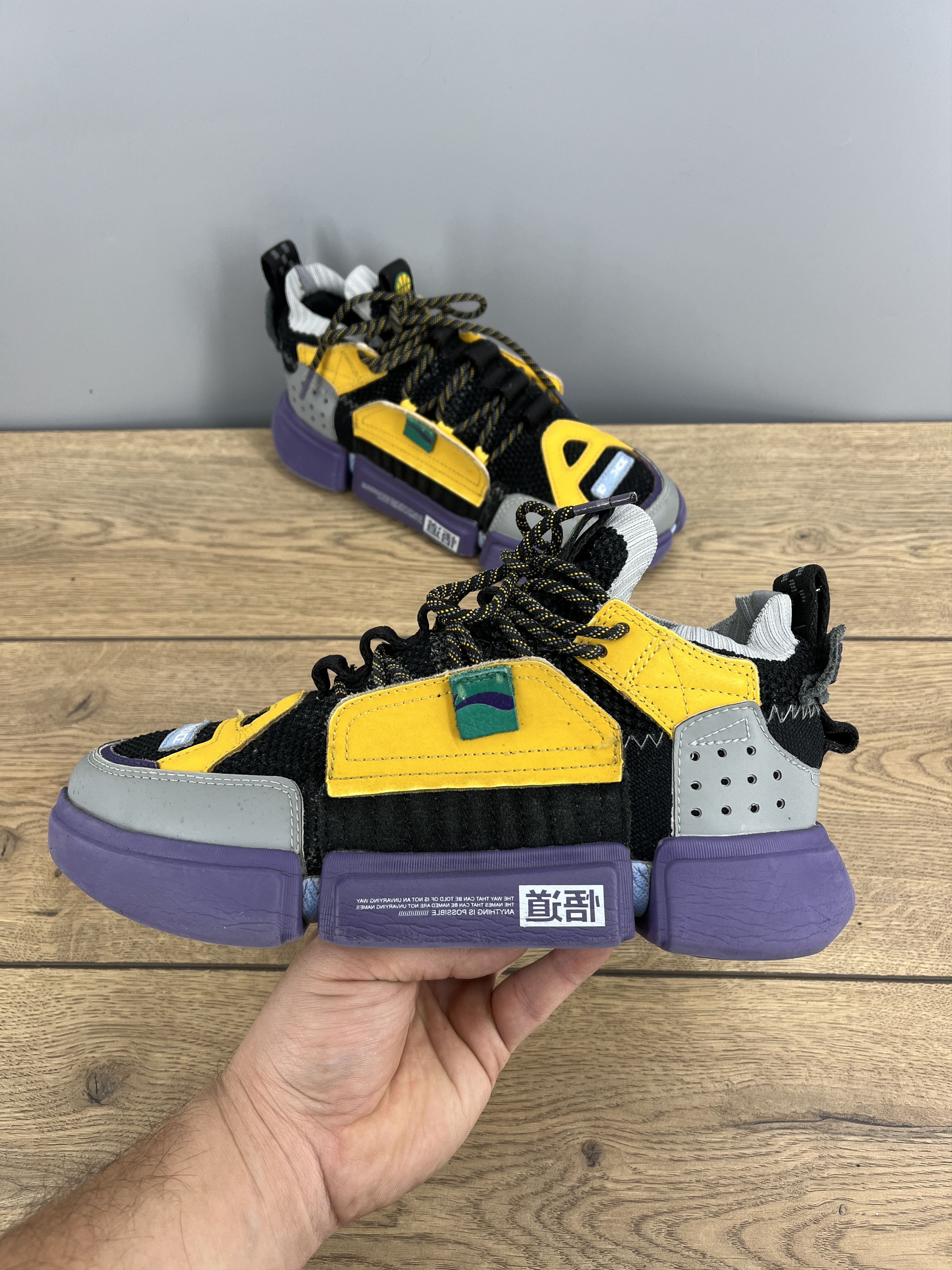 Li-Ning Li-Ning Essence Chunky Sneakers EU 39.5 Black Yellow Purple Size US 7 / EU 40 - 4 Thumbnail