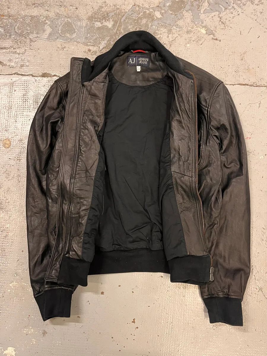 Armani 2010s Armani Black Utility Biker Leather Jacket Size US M / EU 48-50 / 2 - 9 Thumbnail