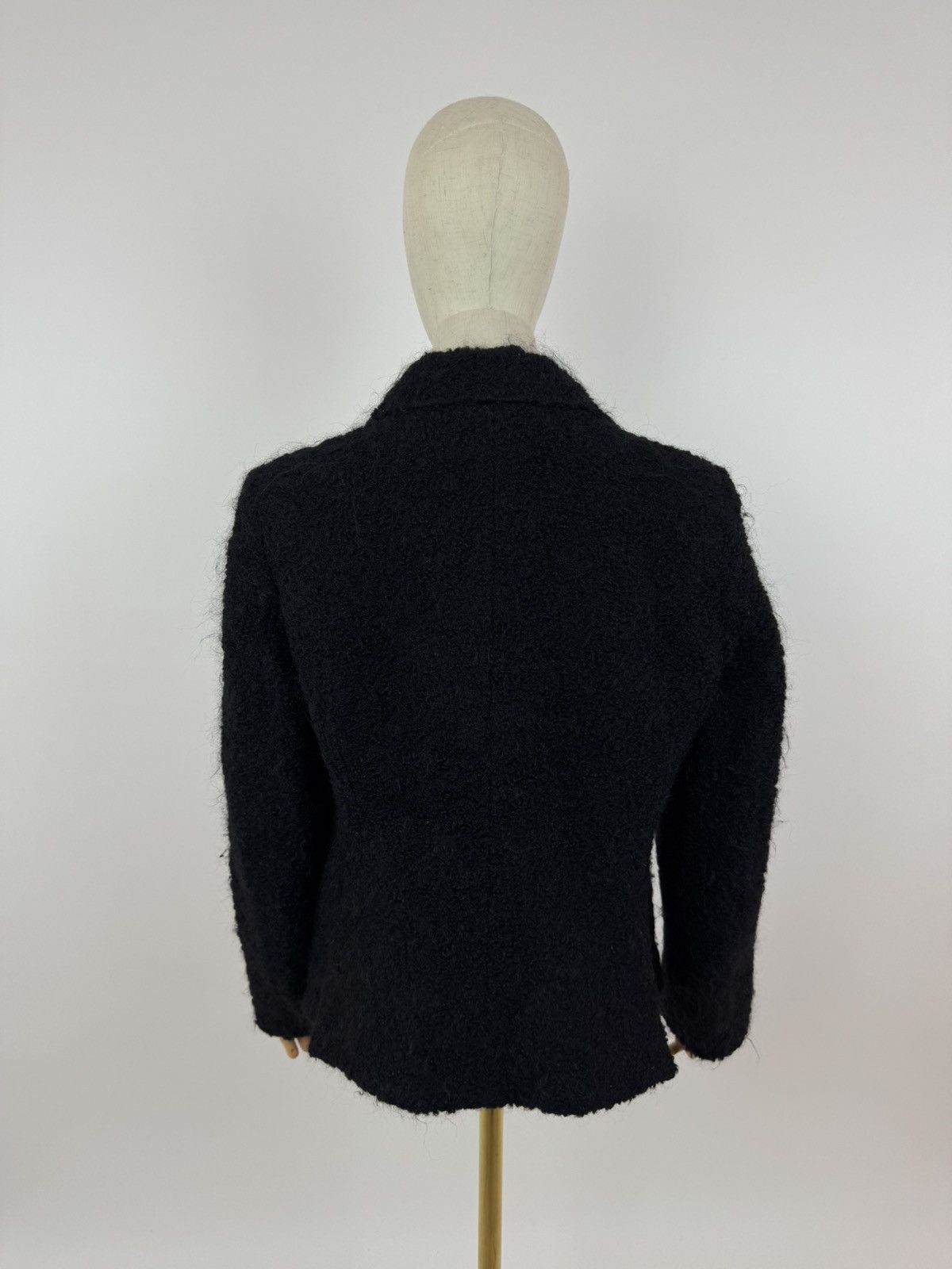 Armani Collezioni ARMANI COLLEZIONI Mohair blazer elegant Black jacket Womens Size XL / US 12-14 / IT 48-50 - 4 Thumbnail