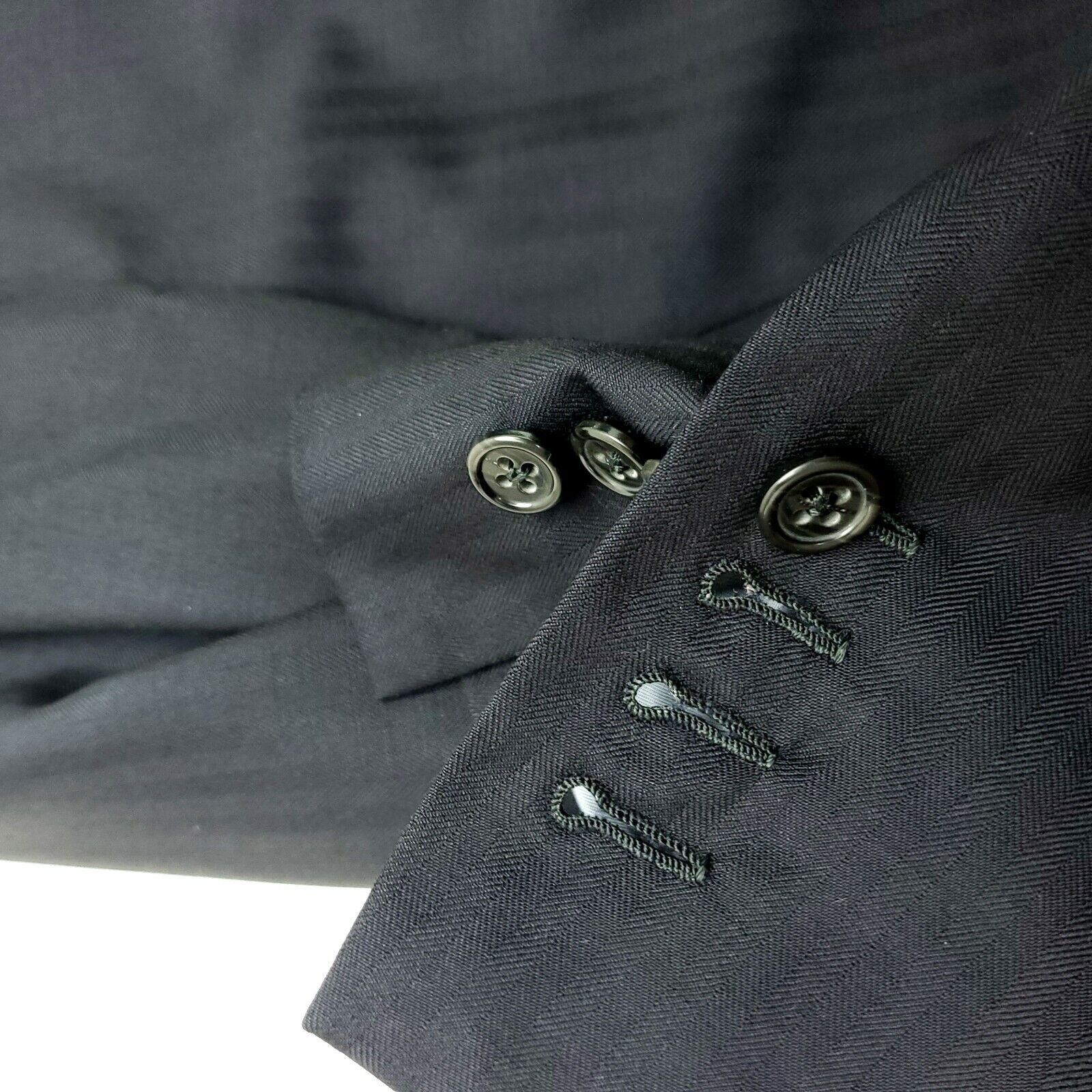 Holland & Sherry Holland & Sherry Wool 2 Button Blazer 42R Blue Herringbone S Size 42R - 11 Thumbnail