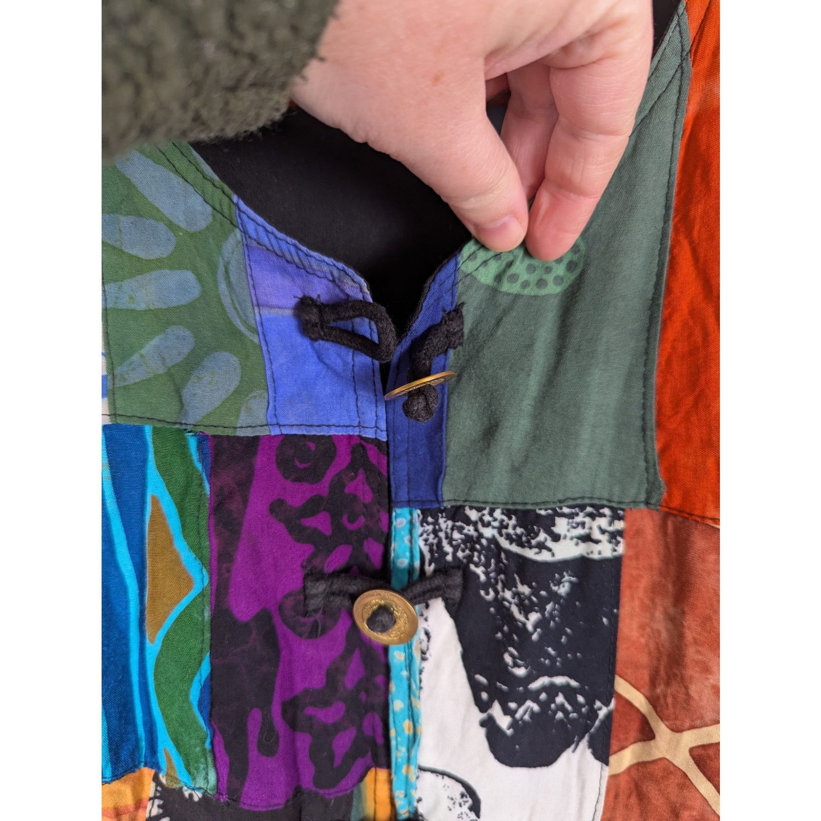 Other Vtg Kosi Bali Collection Patchwork Jacket Womens Medium Boho Size M / US 6-8 / IT 42-44 - 5 Thumbnail