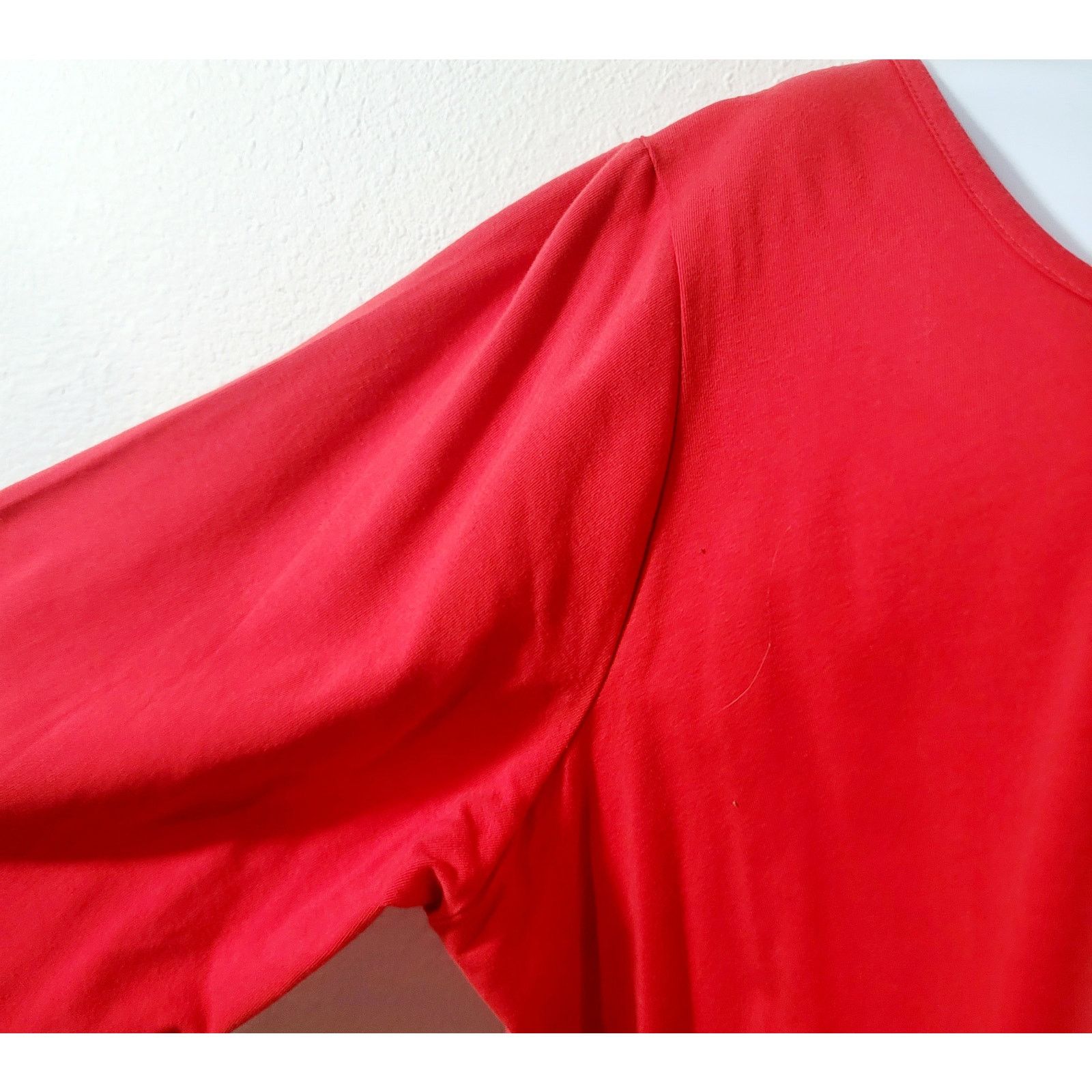 Other Jessica London Red Round Neck 3/4 Sleeve Top 22 24 NWOTS Size 3XL / US 20-22 - 3 Thumbnail