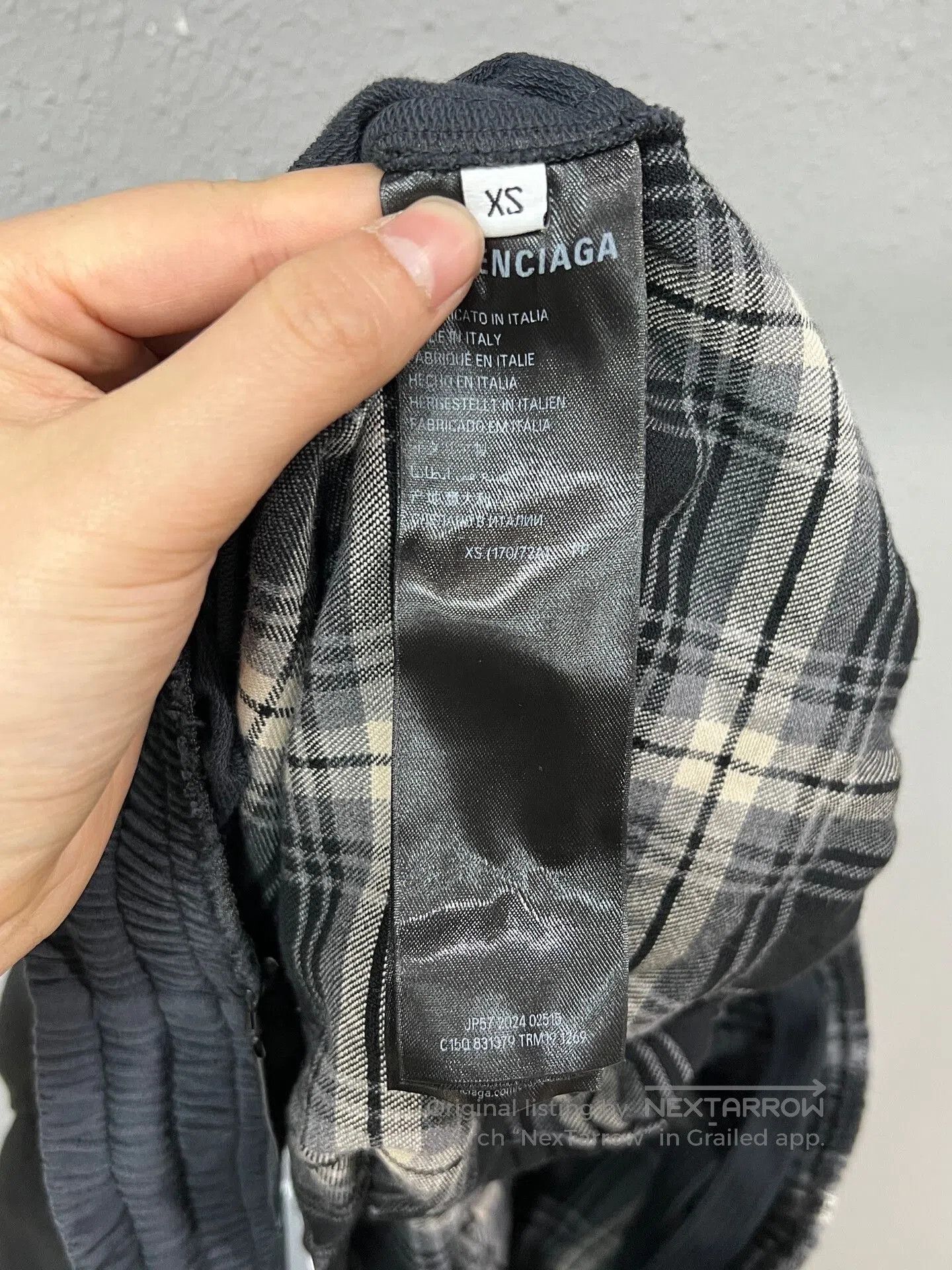 Balenciaga Balenciaga Checked Patchwork Pants. Size 23" - 3 Thumbnail