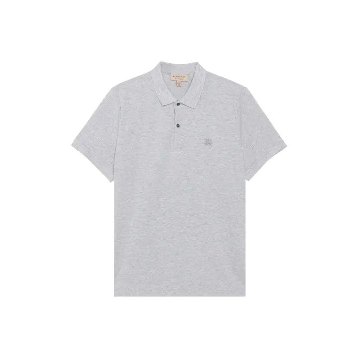 Burberry Burberry Gray Logo Embroidered Short Sleeve Polo Size US L / EU 52-54 / 3 - 1 Thumbnail