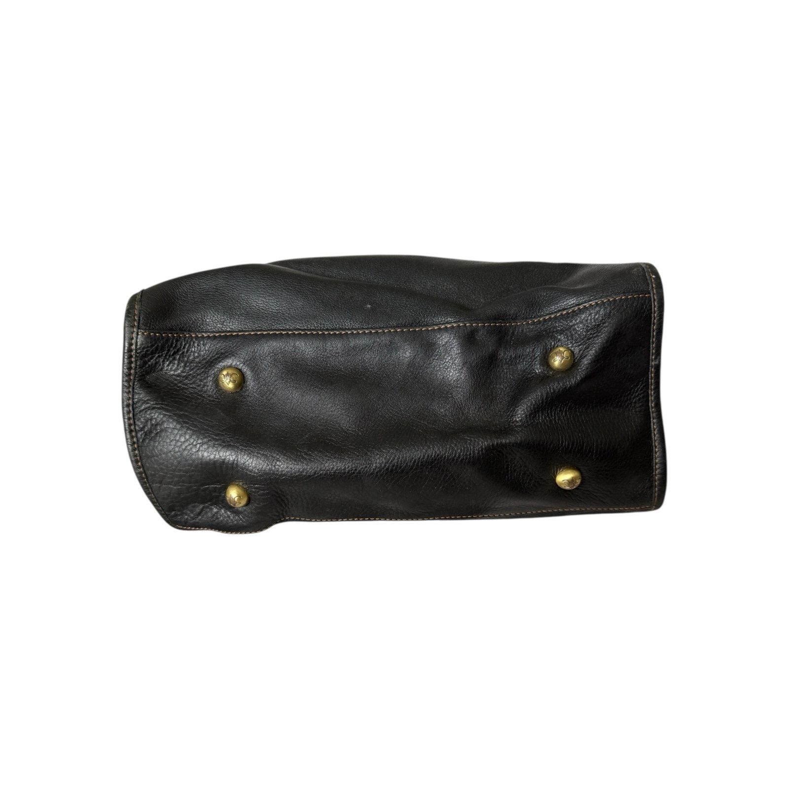 Johnston & Murphy $228 Johnston & Murphy Black Pebbled Leather Tote Bag Purse Size ONE SIZE - 3 Thumbnail