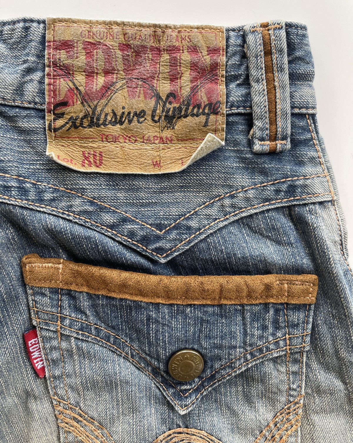Japanese Brand Vintage Edwin Washed Mud-Dyed Denim Size US 28 / EU 44 - 11 Thumbnail