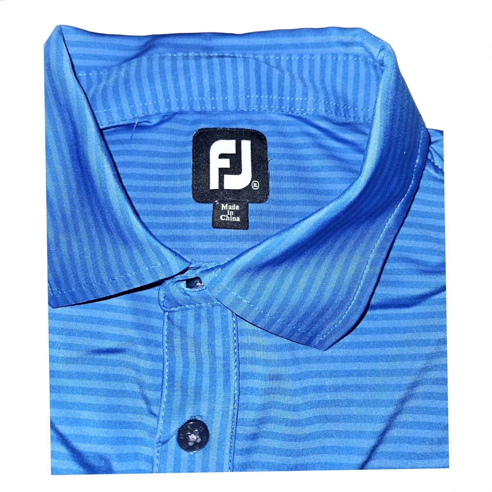 Footjoy FootJoy Polo Shirt Men's XL Short Sleeve Blue Striped Embroidered Golf Size US XL / EU 56 / 4 - 2 Thumbnail