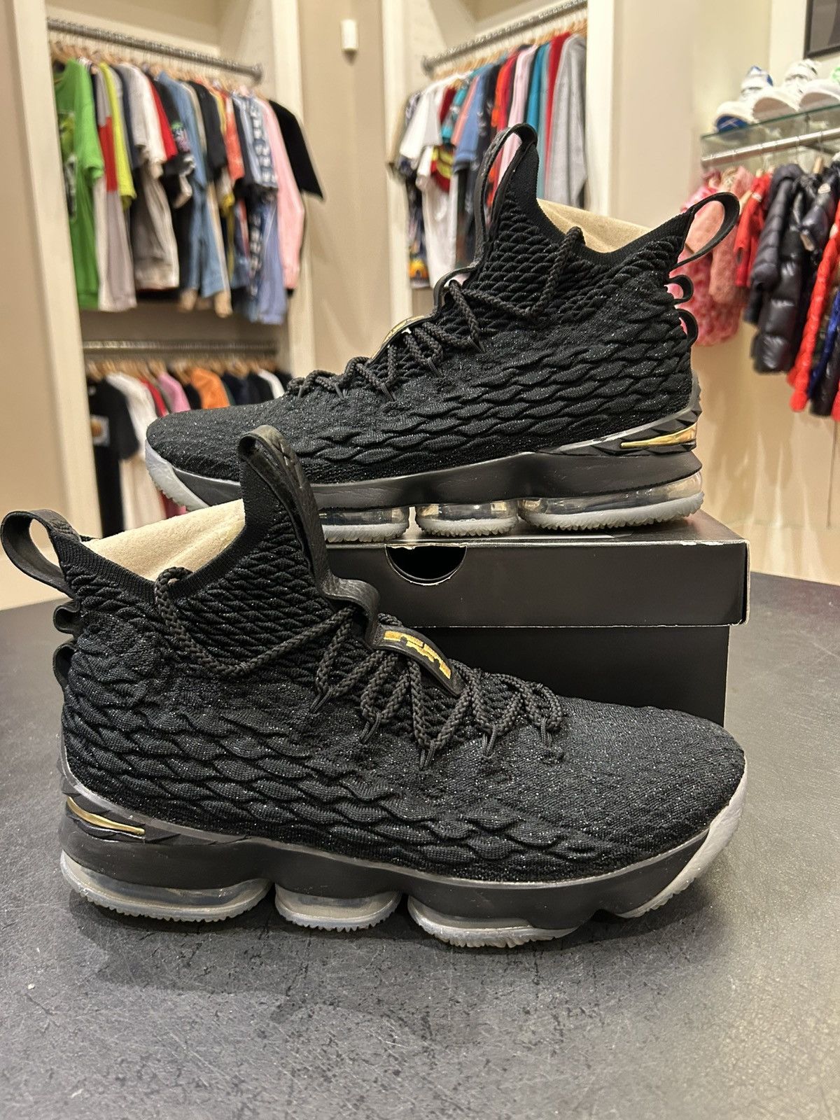 Nike Nike Lebron 15 ‘Black Gold’ Size US 11 / EU 44 - 1 Thumbnail