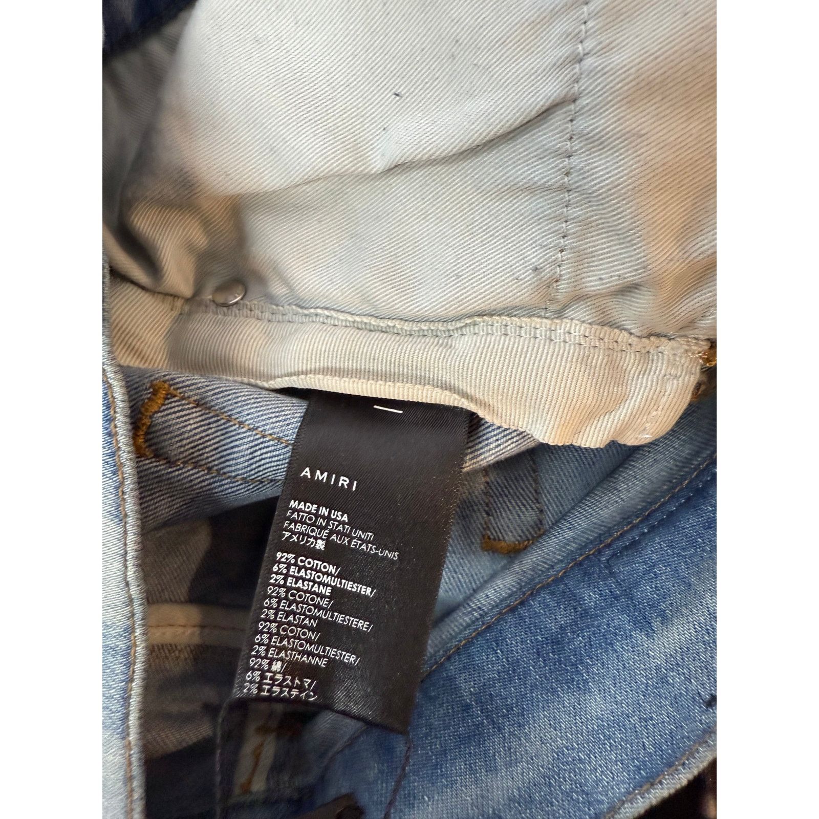 Amiri Amiri Checkered Blue Jean Size US 31 - 3 Thumbnail