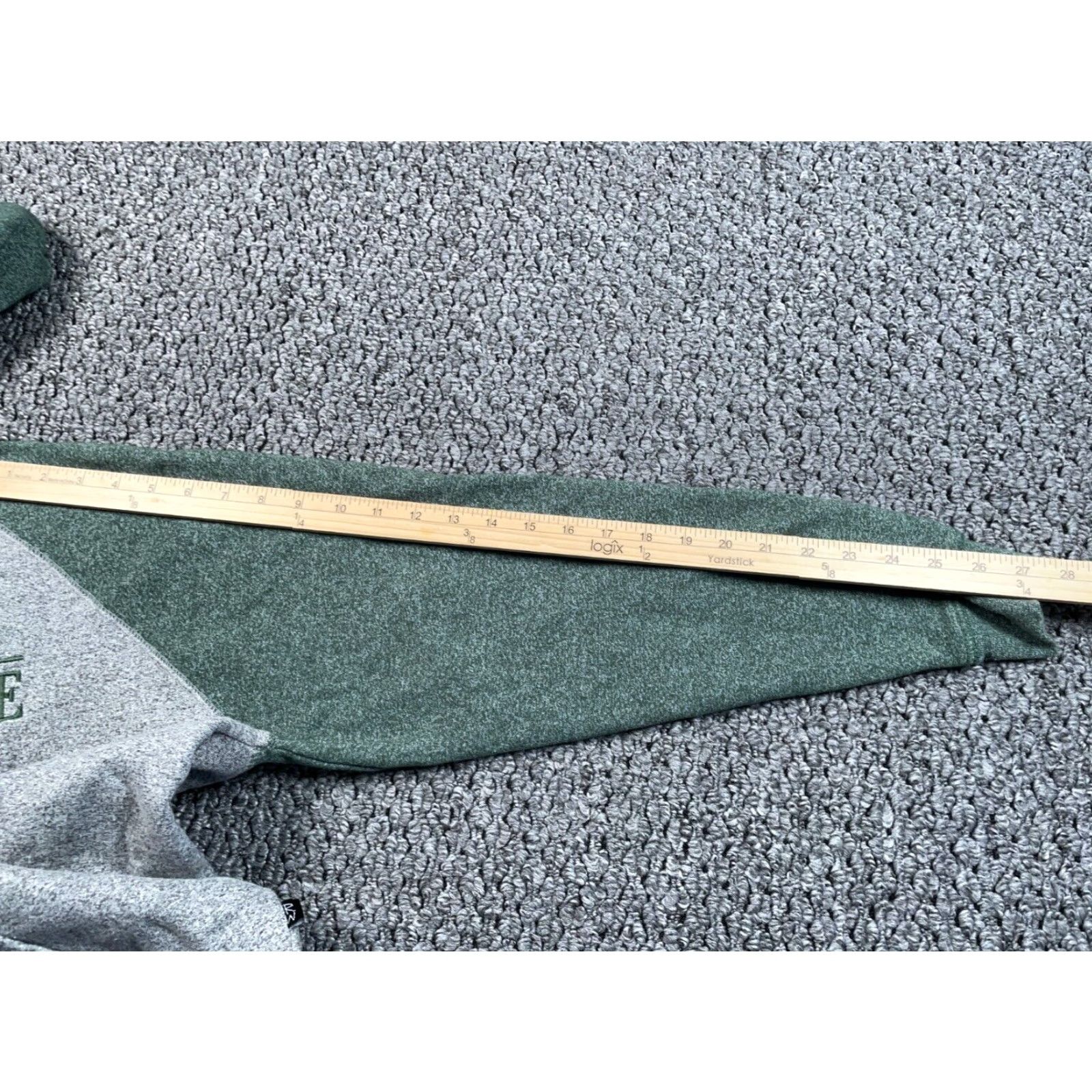 Vintage Ragwear Hoodie Adult Medium Gray/Green Marled Embroidered Drawstring Pockets Cotton Blend Ski City Outdoor Mens Size US M / EU 48-50 / 2 - 7 Thumbnail