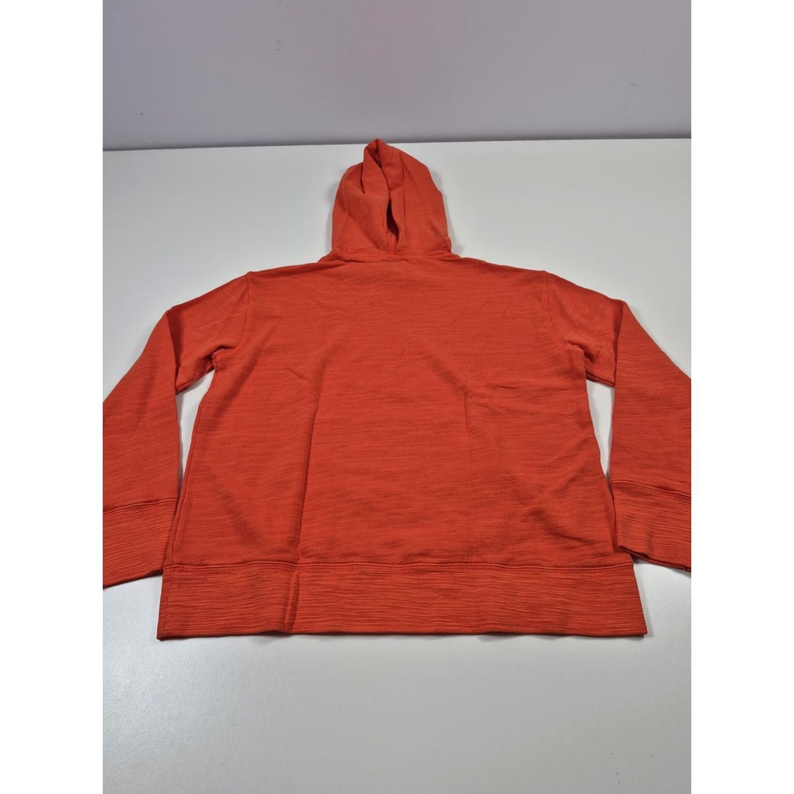 J.Crew VINTAGE J.Crew Hoodie Mens Small Orange Pullover Fleece Garment Dyed Pockets Knit Lightweight Overall AB718 Mens Size US S / EU 44-46 / 1 - 6 Thumbnail