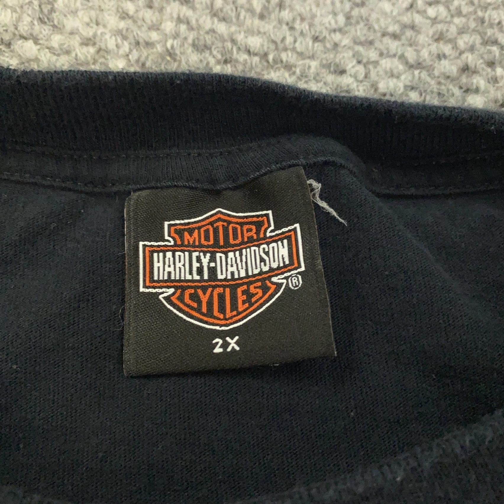 Harley Davidson VINTAGE Harley-Davidson T-Shirt Mens 2XL Black Motorcycle Biker Eagle Graphic Made USA 2000s Te Size US XXL / EU 58 / 5 - 3 Thumbnail