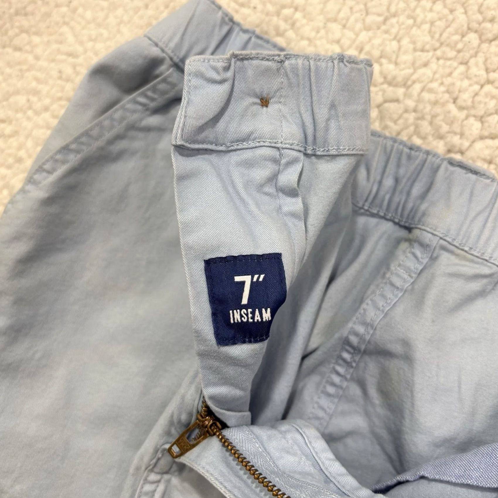 Chubbies Chubbies Shorts Mens Size M Blue Pull On Elastic Flat Front Chino 7" Inseam Size US 31 - 6 Thumbnail