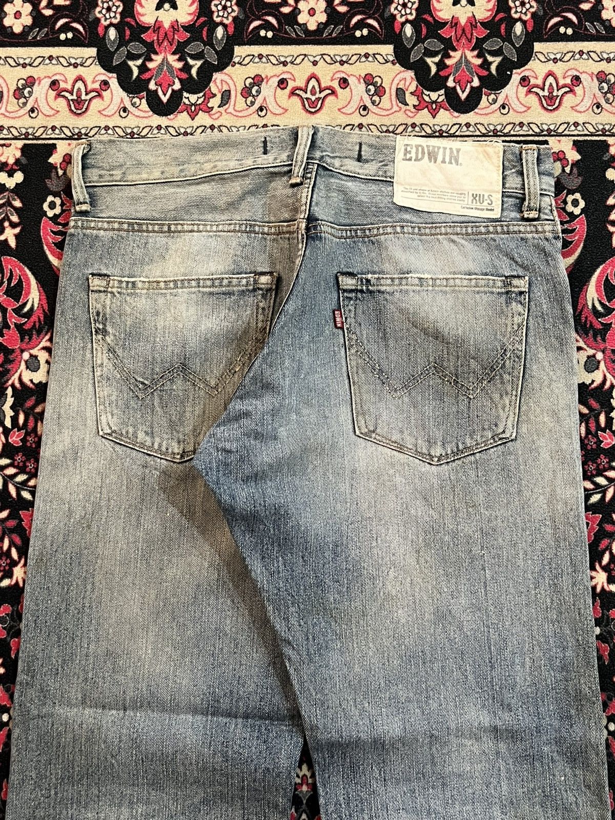 Edwin Vintage Edwin XVS Light Blue Washed Straight Leg Jeans Size US 32 / EU 48 - 6 Thumbnail