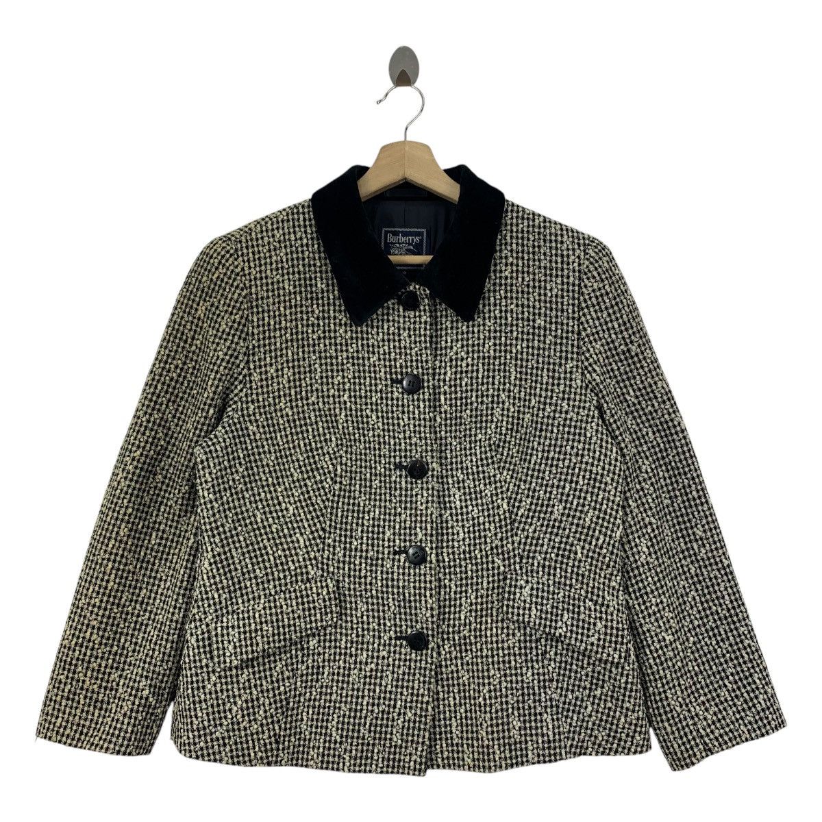 Burberry × Vintage Vintage BURBERRYS Tweed wool jacket Size US M / EU 48-50 / 2 - 1 Thumbnail