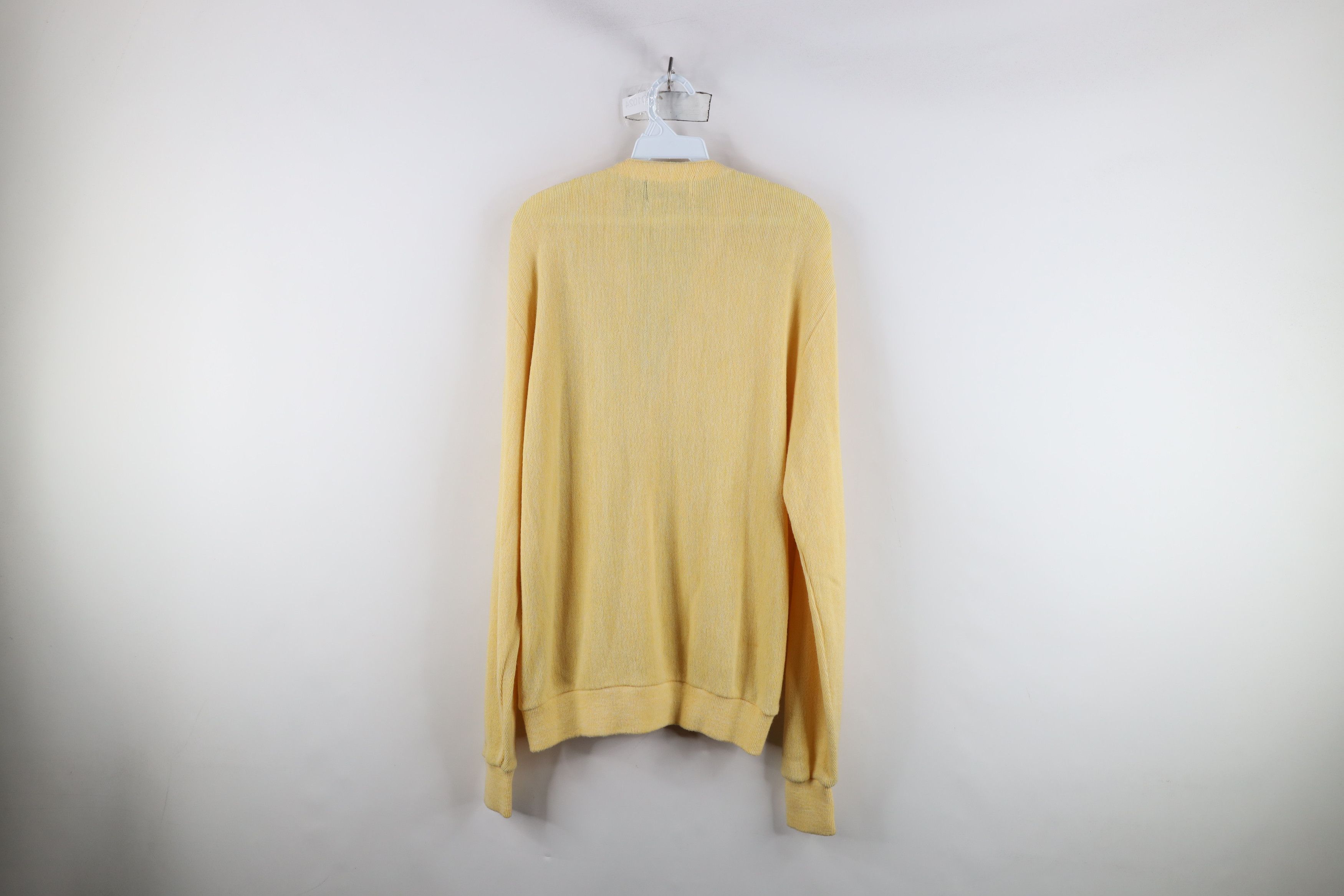 Vintage Vtg 60s Streetwear Cardigan Sweater Kurt Cobain Yellow USA Size US L / EU 52-54 / 3 - 9 Thumbnail