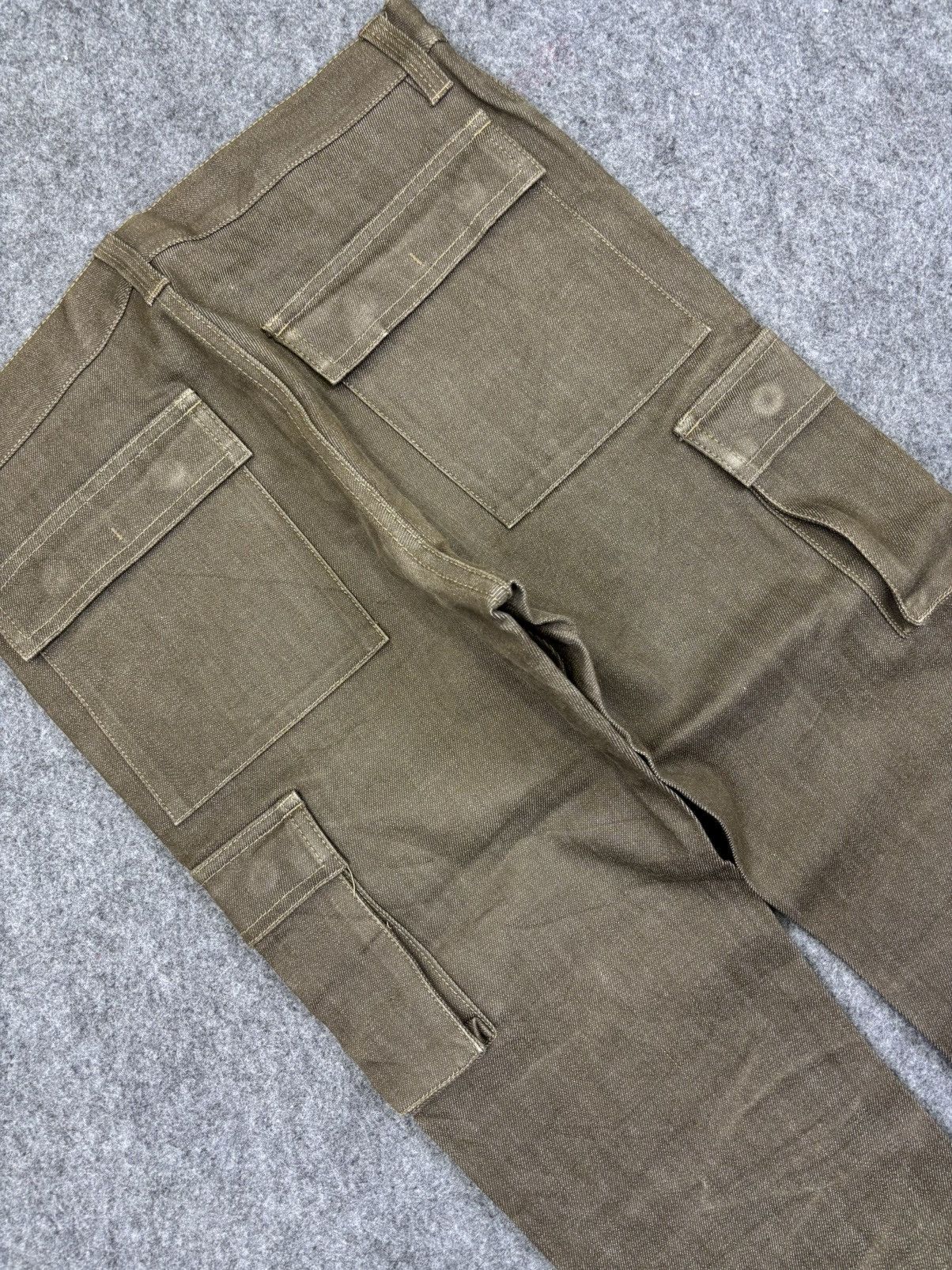 Designer INED Homme Super Japanese Designer Flare Cargo Denim F737 Size US 30 / EU 46 - 11 Thumbnail