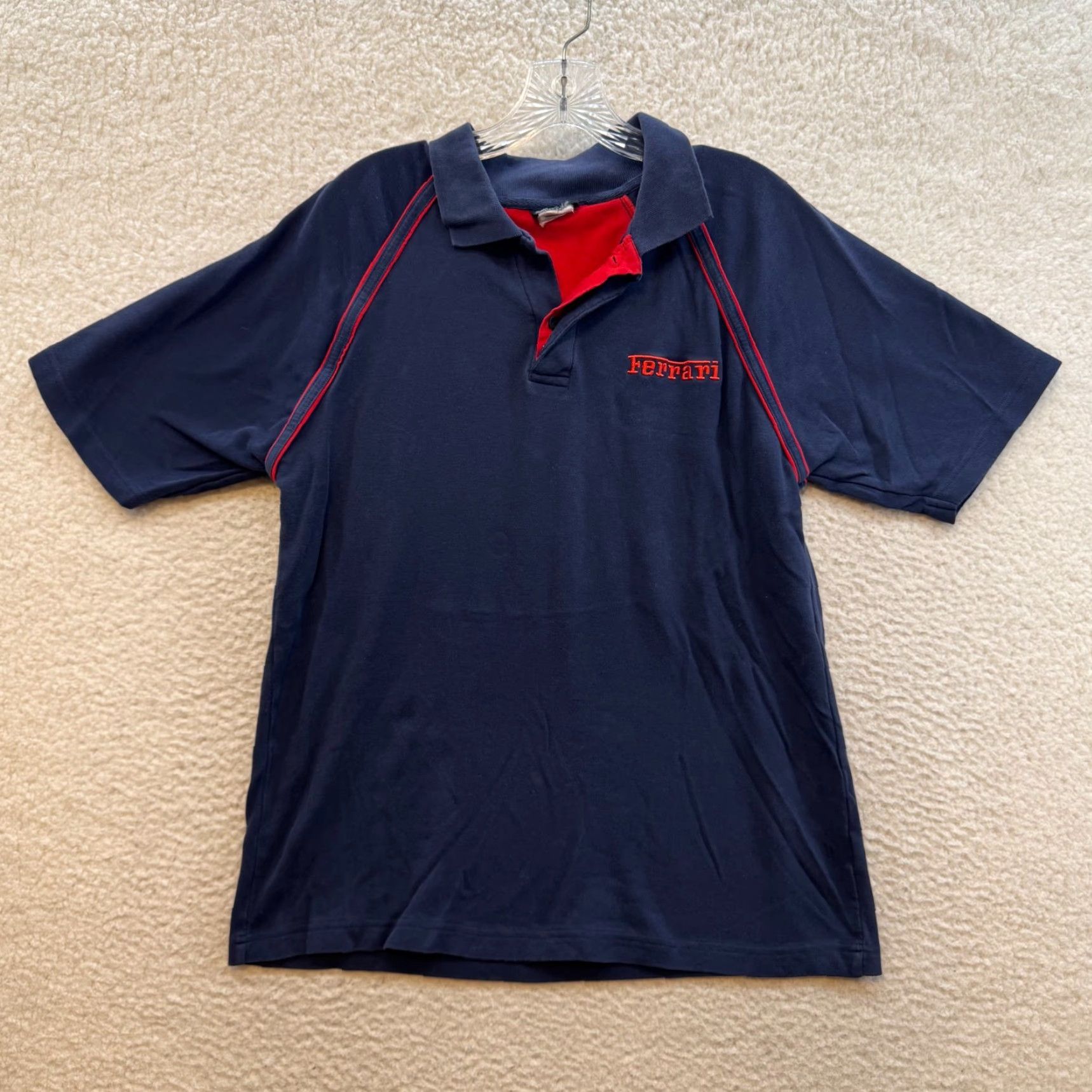Ferrari Ferrari Polo Shirt Medium Navy Blue Collared Short Sleeve Logo F1 Racing Mens Size US M / EU 48-50 / 2 - 2 Thumbnail