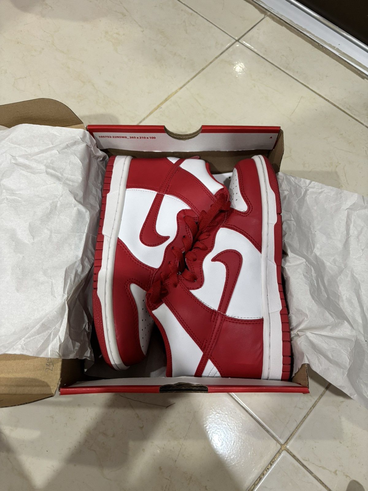 Nike × Other Nike Dunk High University Red Size US 4.5 / IT 34.5 - 3 Thumbnail