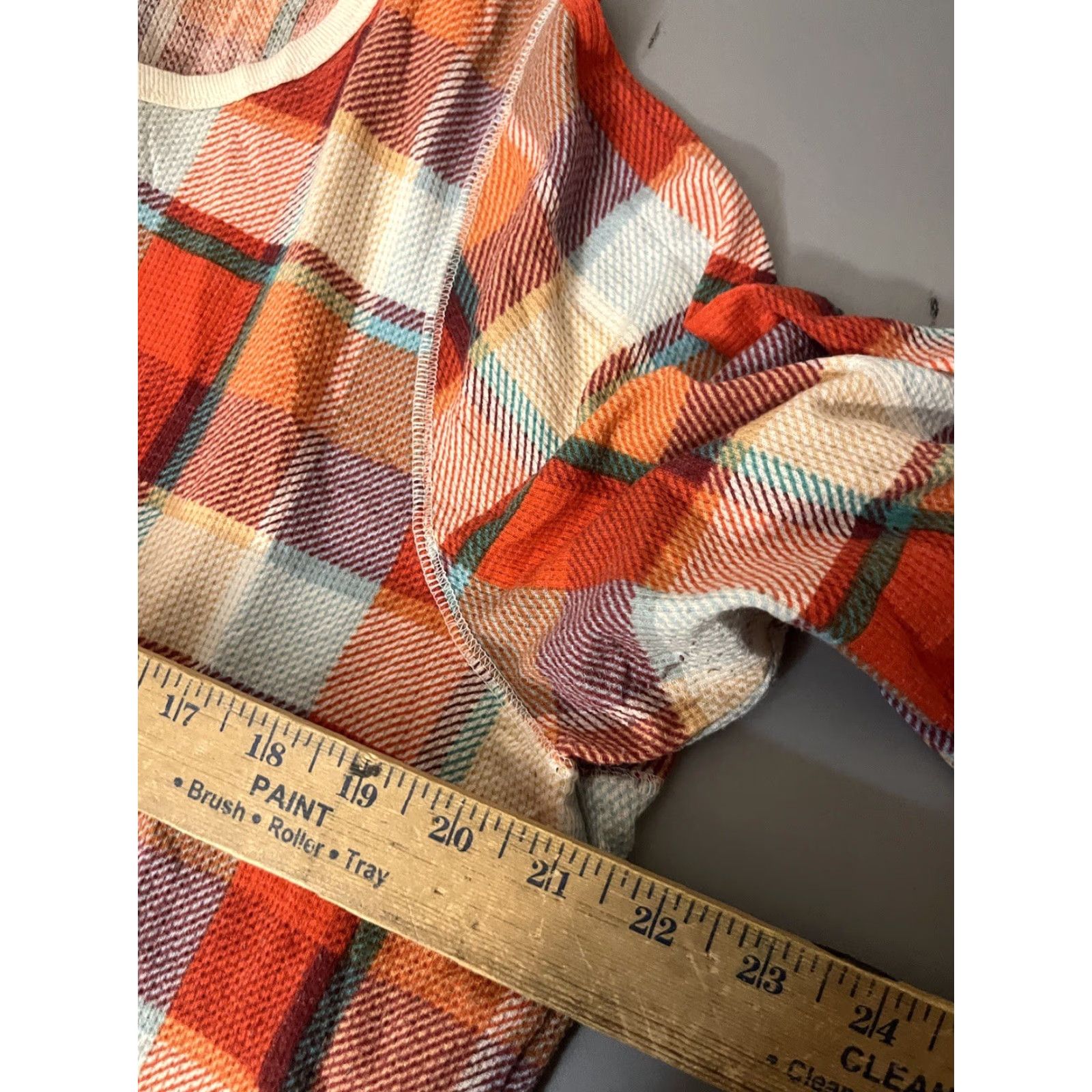 Old Navy Old Navy Plaid Knit Top Womens 2X Multicolor Long Sleeve Crewneck Tunic Shirt Casual Size XXL / US 16-18 / IT 52-54 - 4 Thumbnail