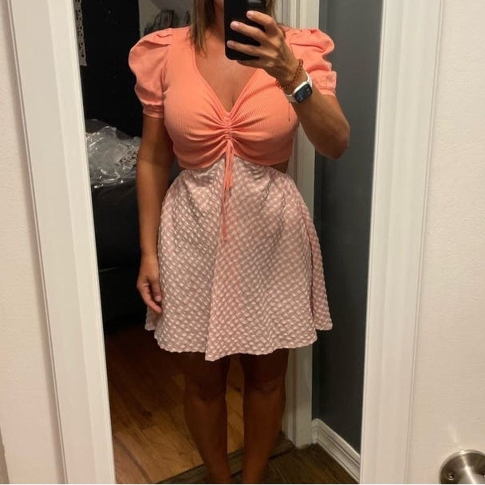 Hutch Louna Pink Colorblock Mini Dress (Gently Used) (item #070) Size L / US 10 / IT 46 - 9 Thumbnail