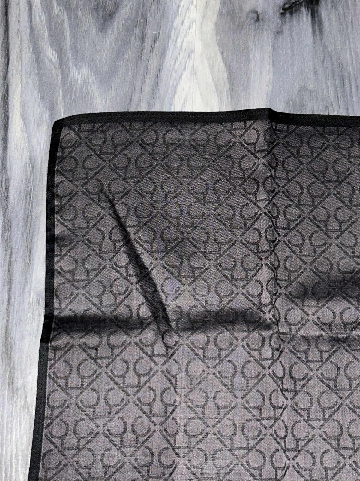 Calvin Klein Calvin Klein Vintage Black CK AOP Cotton Handkerchief Scarf Size ONE SIZE - 6 Thumbnail