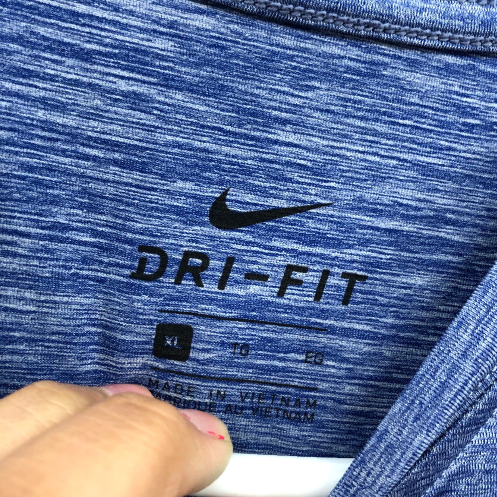 Nike Nike Dri-Fit Shirt Mens XL Blue Pullover Crew Neck Short Sleeve T-Shirt Logo Athletic Shirt Size US XL / EU 56 / 4 - 5 Thumbnail