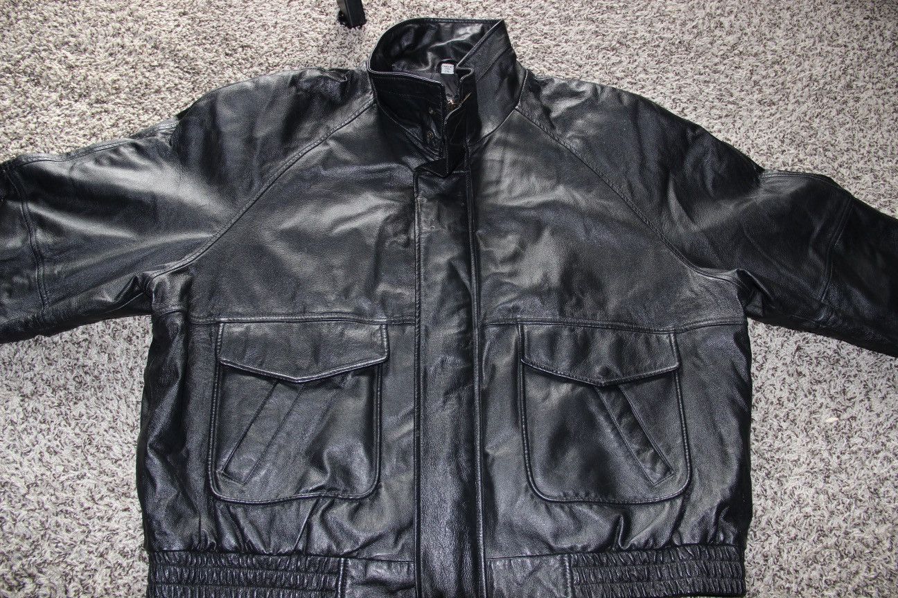 Vintage Classic Outdoor Exchange Leather Jacket Full Zip Size US XXL / EU 58 / 5 - 1 Thumbnail