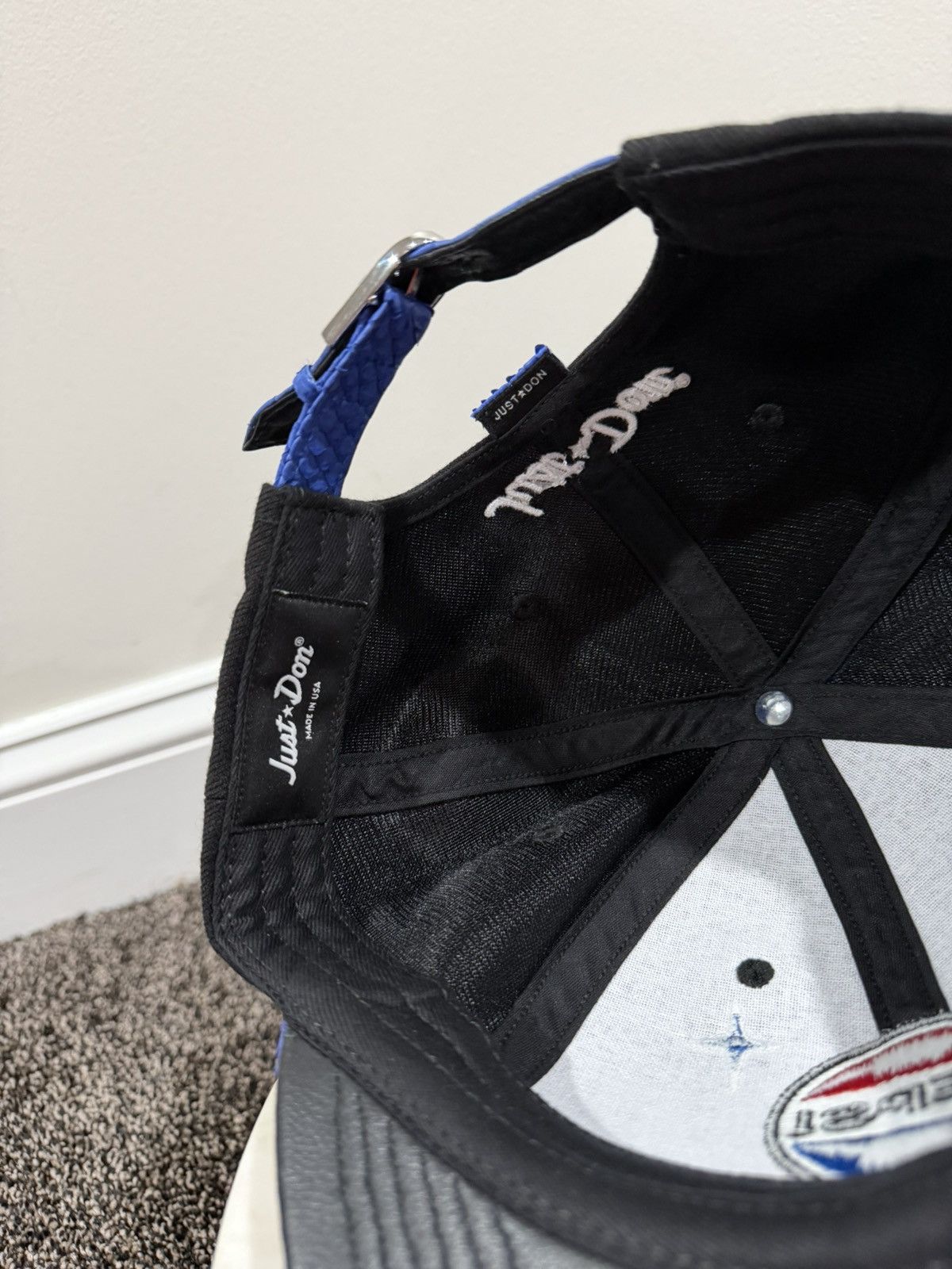 Just Don Just Don x Pepsi x RSVP Gallery Blue Python Black Hat Size ONE SIZE - 9 Thumbnail