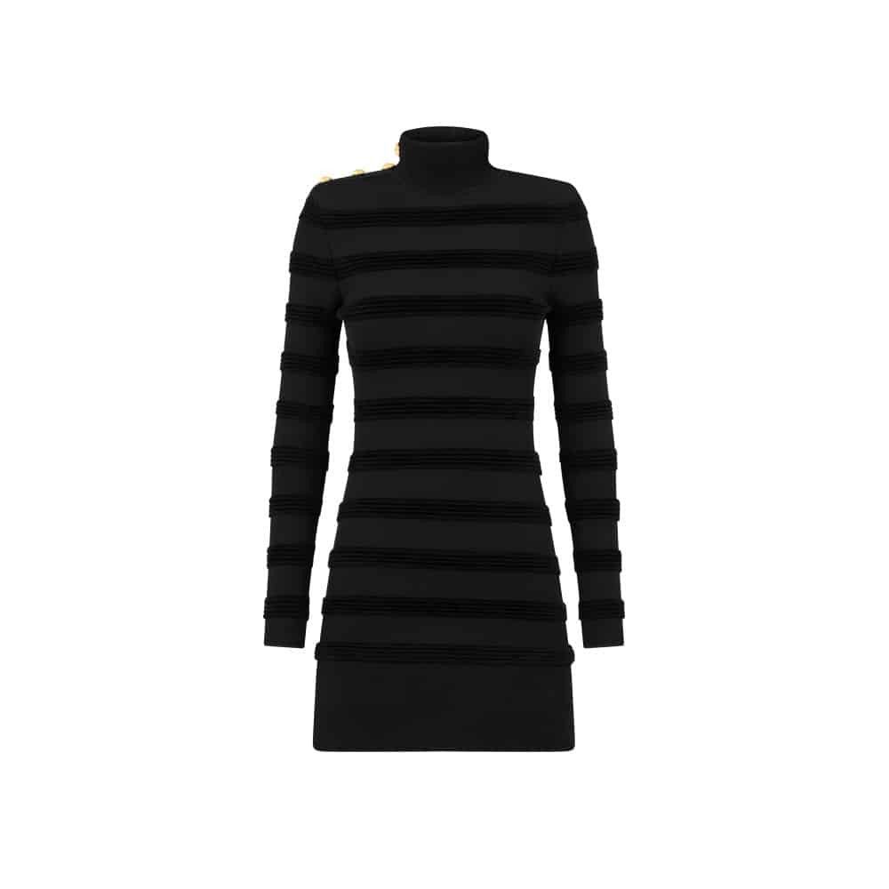 Tom Ford o1loc1c0126 ACK531 Knit Mini Dress in Black Size S / US 4 / IT 40 - 1 Thumbnail