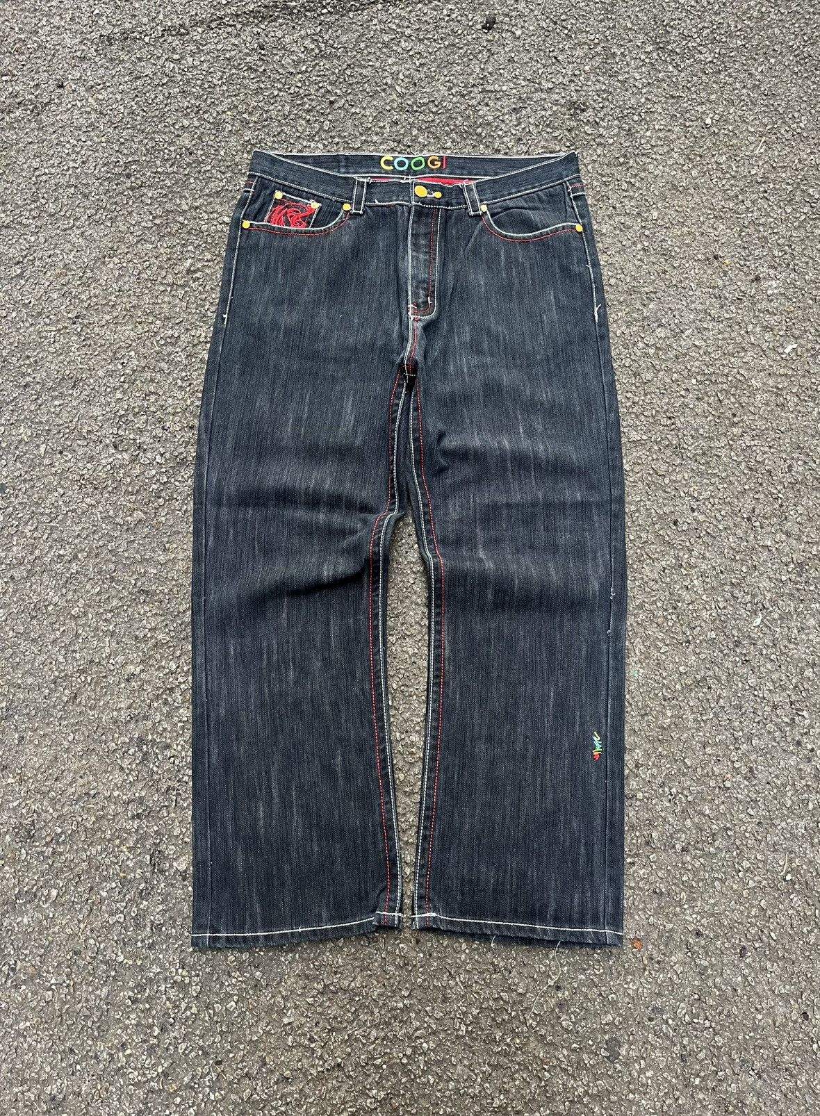 Coogi Coogi Embroidery Jeans Crazy Y2K Rap Denim Ed Hardy Pants Size US 38 / EU 54 - 2 Thumbnail
