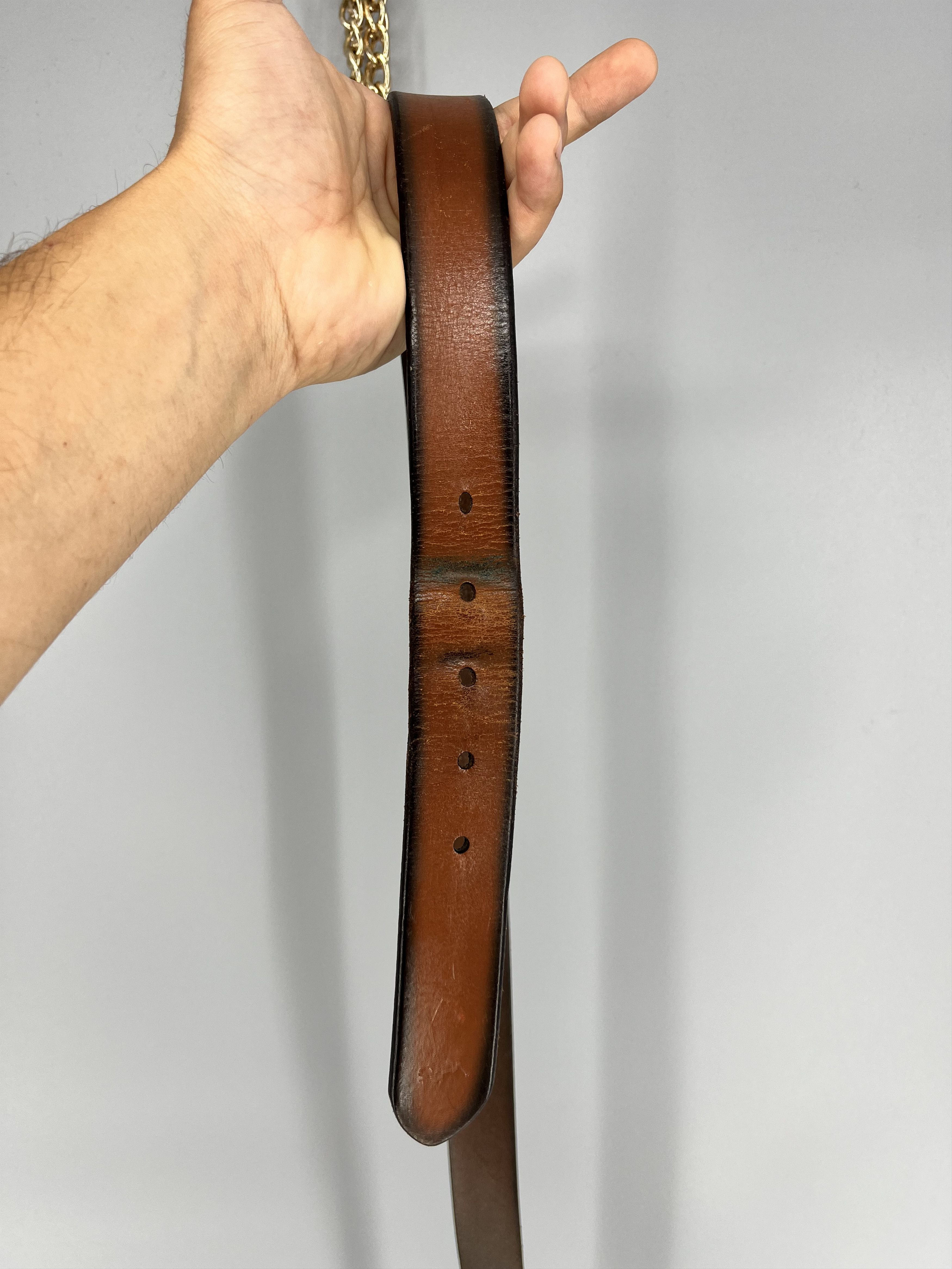 Polo Ralph Lauren Vintage Polo Ralph Lauren Belt Brown Leather RRL 38 Small US Size 38 - 9 Thumbnail