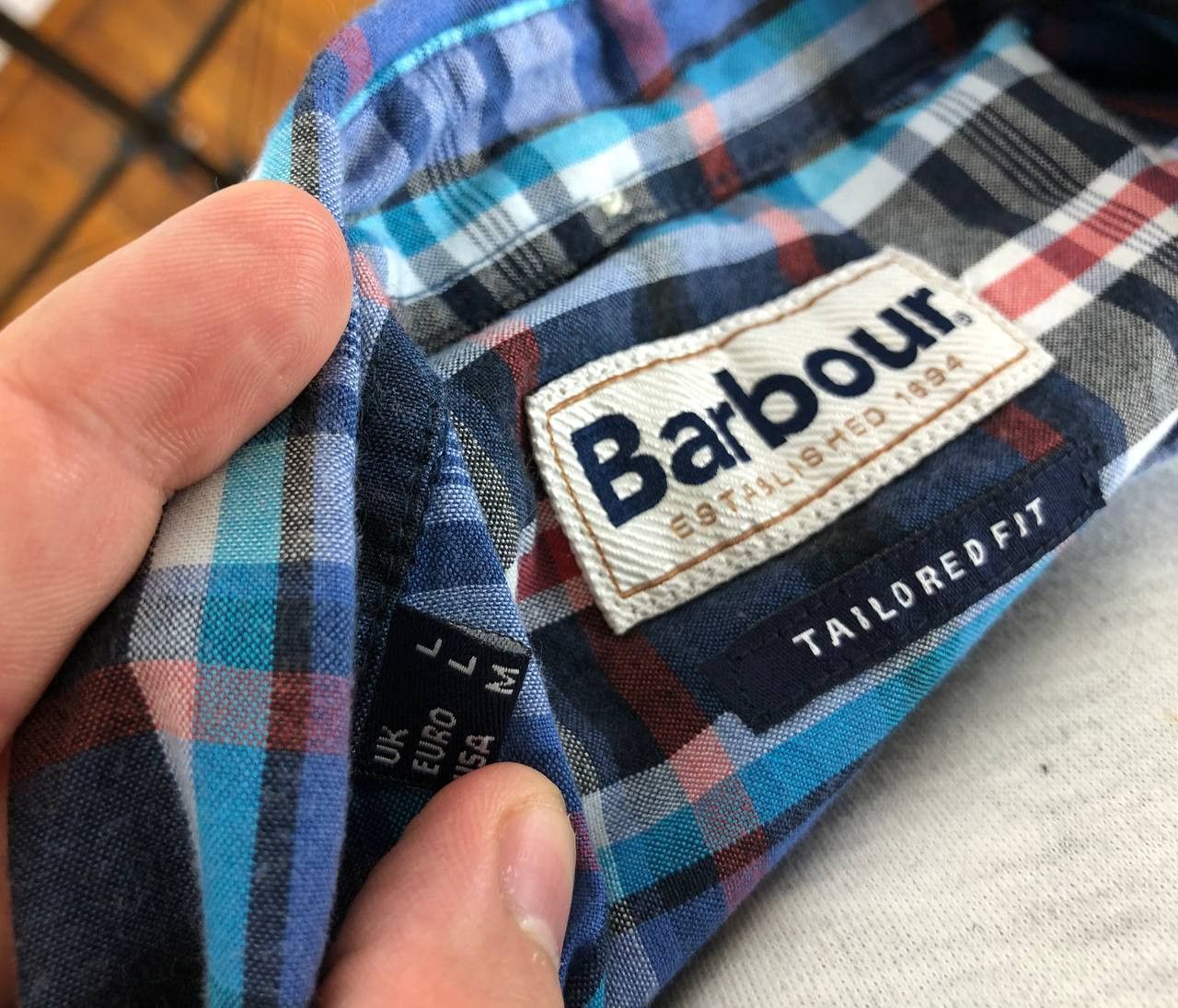 Barbour Barbour Shirt Check Tailored Fit size M Size US M / EU 48-50 / 2 - 8 Thumbnail