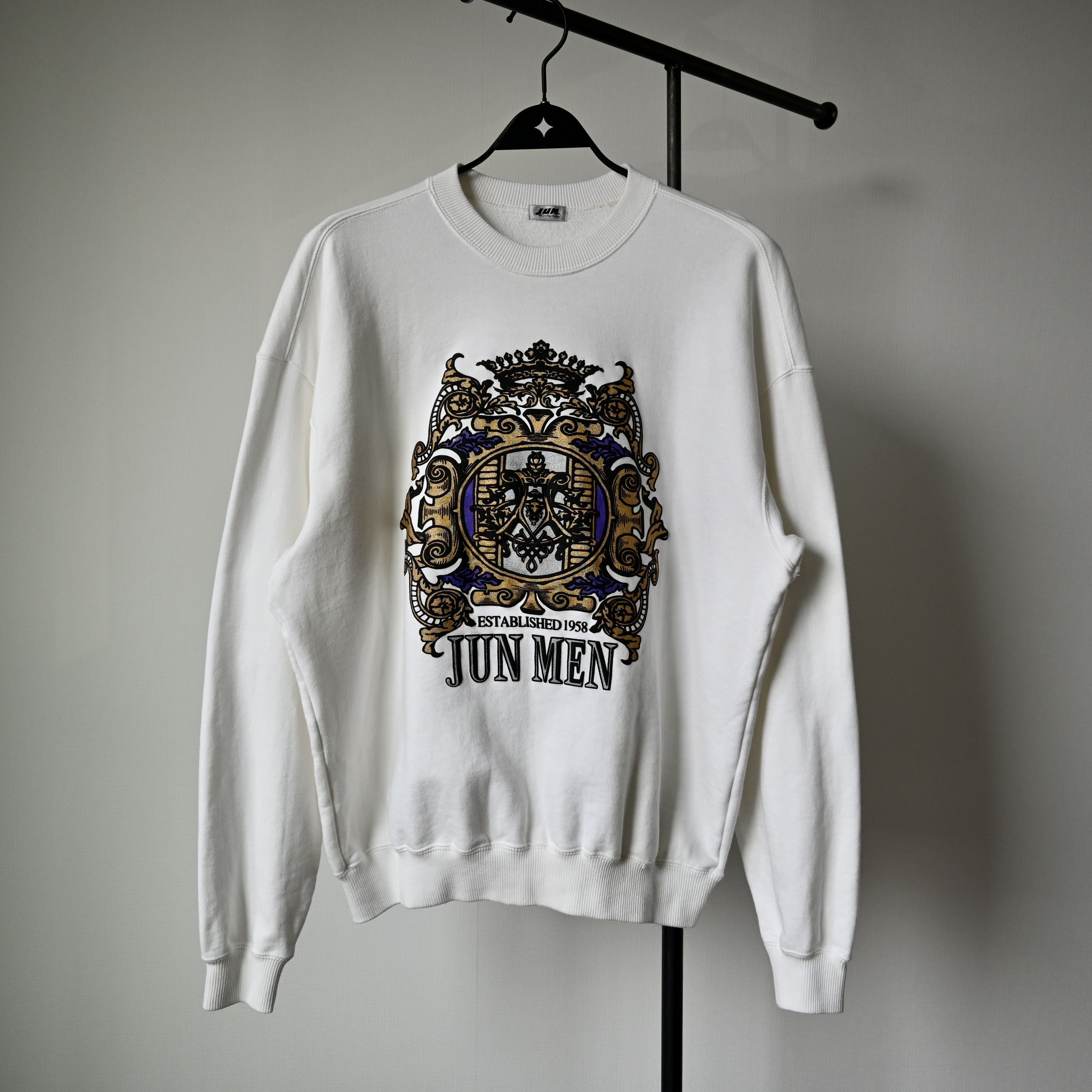 JUN MEN VTG 1990s JUN MEN crest puff print sweatshirt made in Japan Size US M / EU 48-50 / 2 - 1 Thumbnail