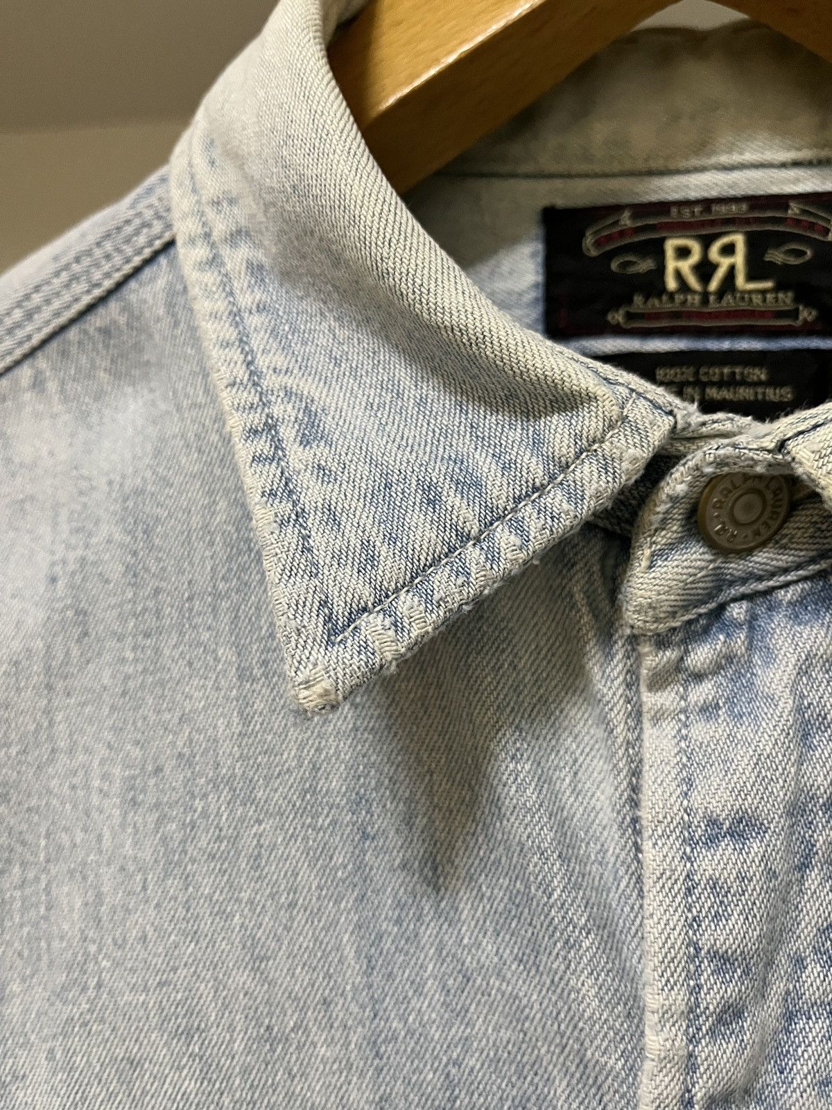 RRL Ralph Lauren RRL Ralph Lauren Denim Shirt Size US L / EU 52-54 / 3 - 16 Thumbnail