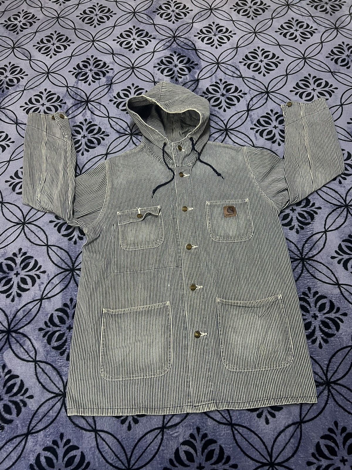 Carhartt Wip Carhartt WIP - Denim Jacket (hickory stripe) Size US XL / EU 56 / 4 - 13 Thumbnail