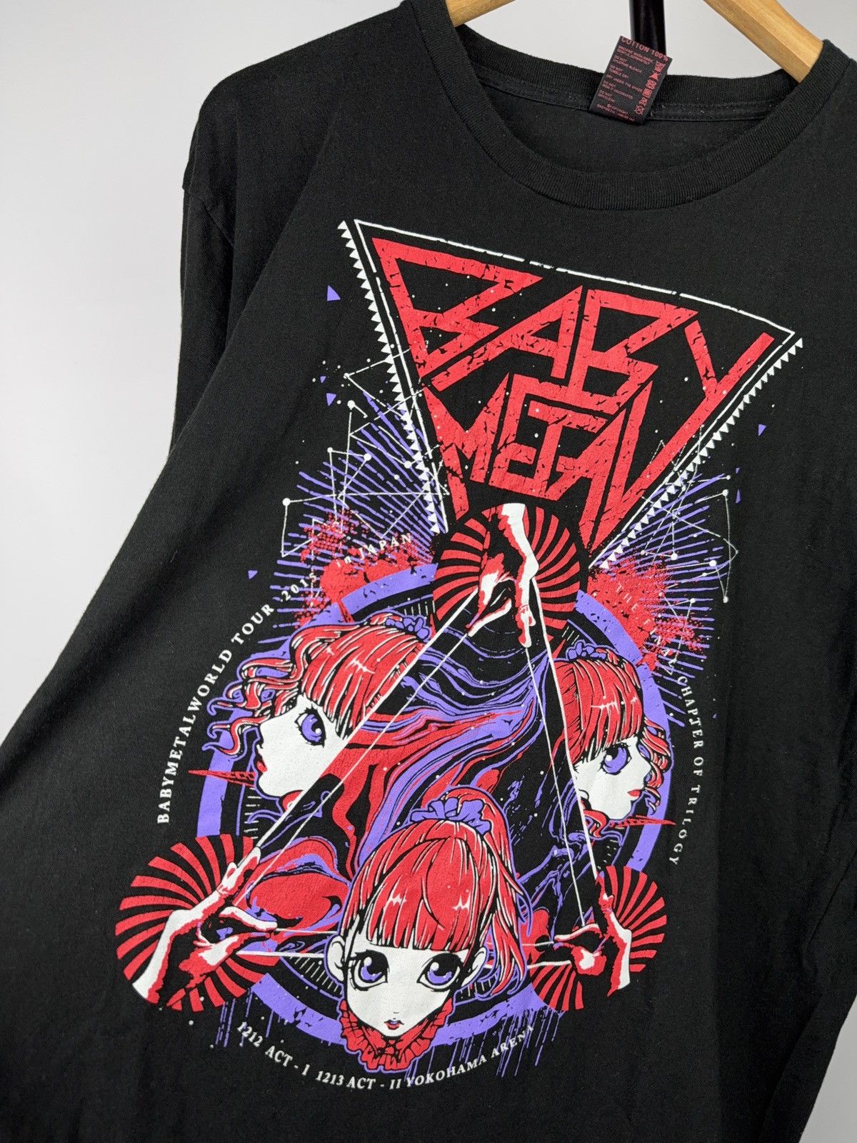 Band Tees Babymetal World Tour 2015 Japan Yokohama T Shirt Size US XL / EU 56 / 4 - 5 Thumbnail