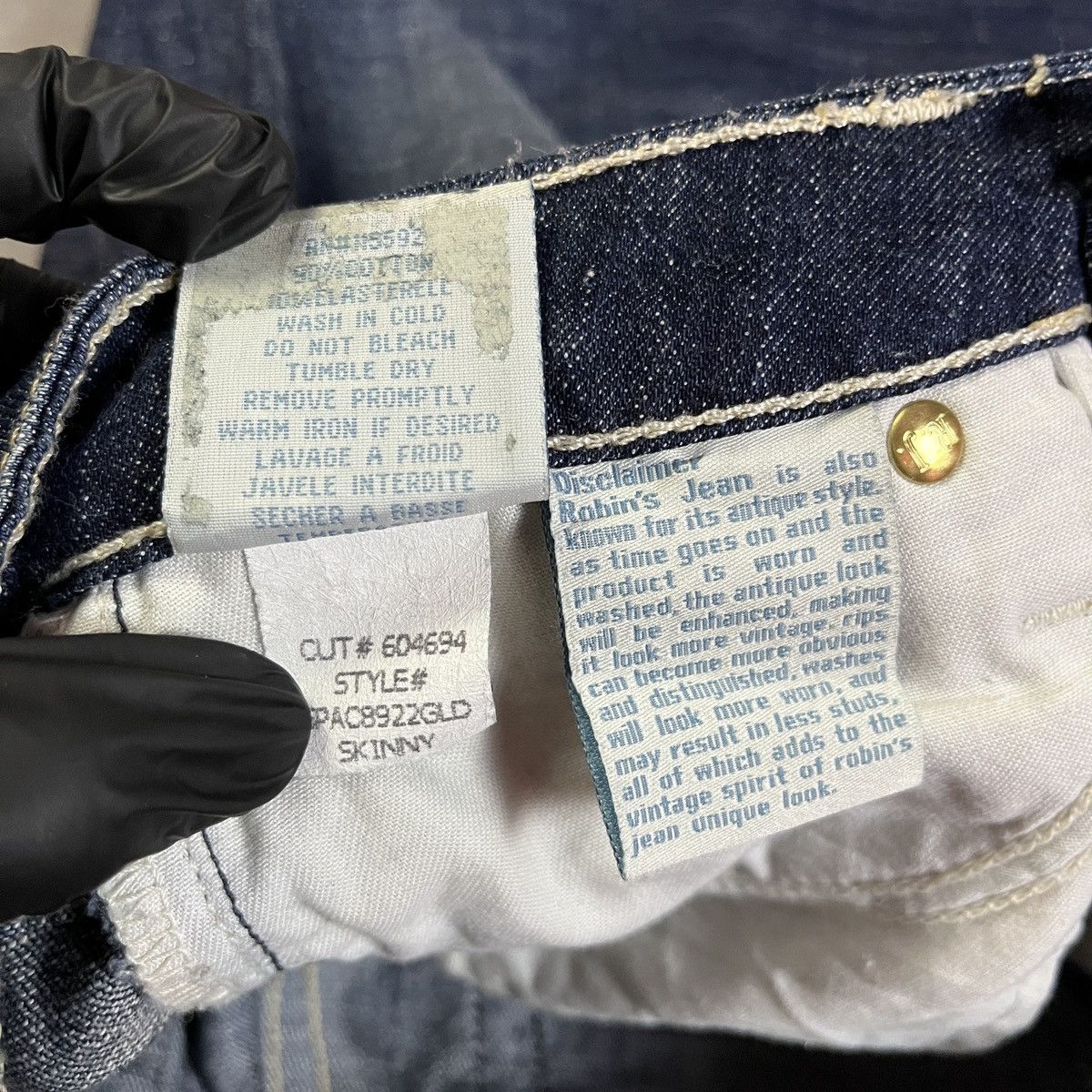 Robins Jeans 2000s Robin’s Jean - Swarovski Studded Skinny Y2k Denim Size 26" / US 2 / IT 38 - 8 Thumbnail