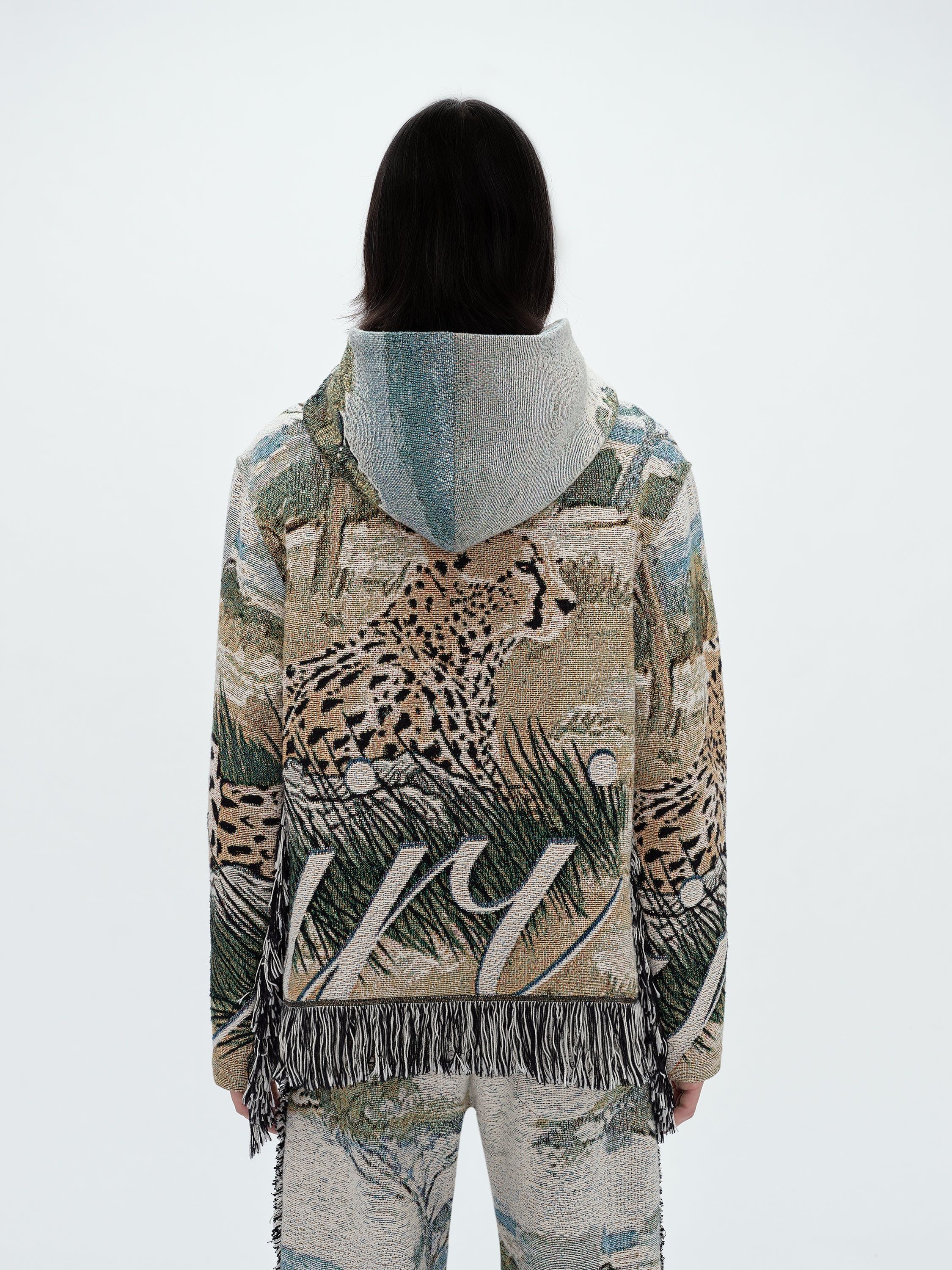 Amiri o1w1db10325 Cheetah Tapestry Hoodie in Multicolor Size US L / EU 52-54 / 3 - 4 Thumbnail