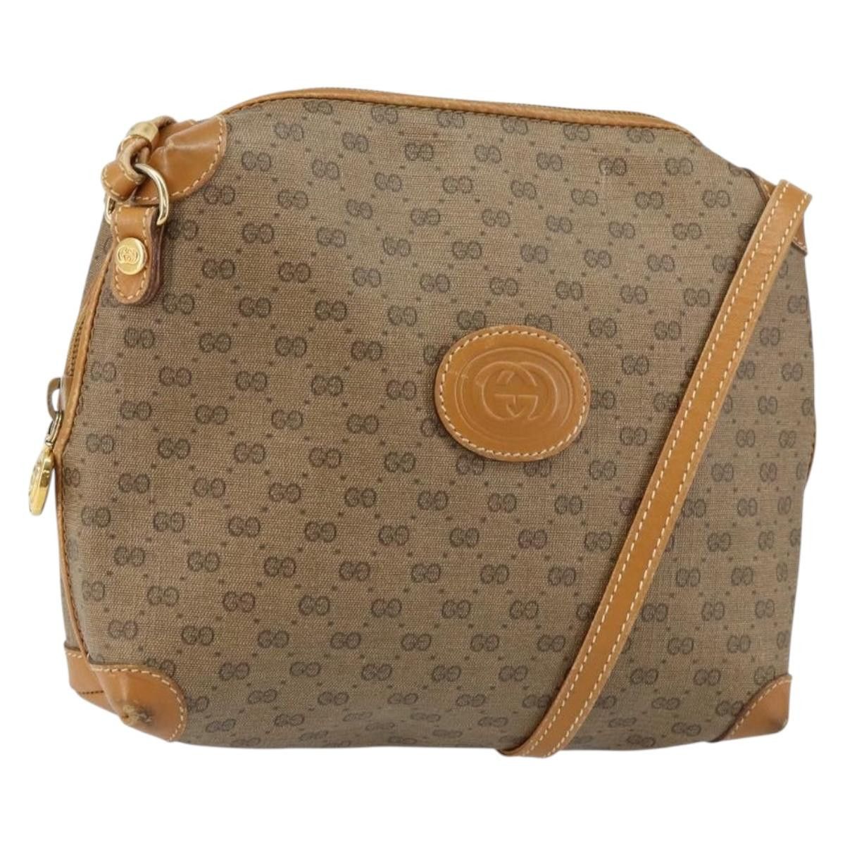 Gucci GUCCI Micro GG Canvas Shoulder Bag Pvc Leather Brown Size ONE SIZE - 1 Thumbnail